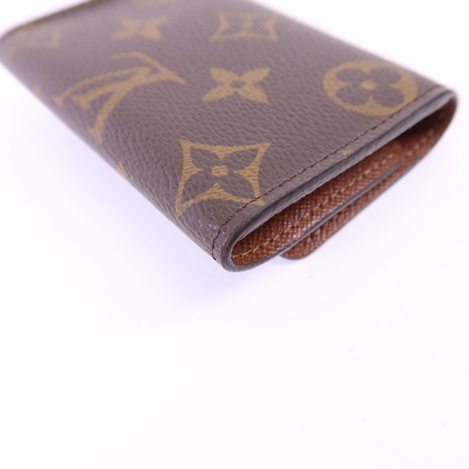 LOUIS VUITTON Monogram 6 Key Holder金扣鎖匙包棕色