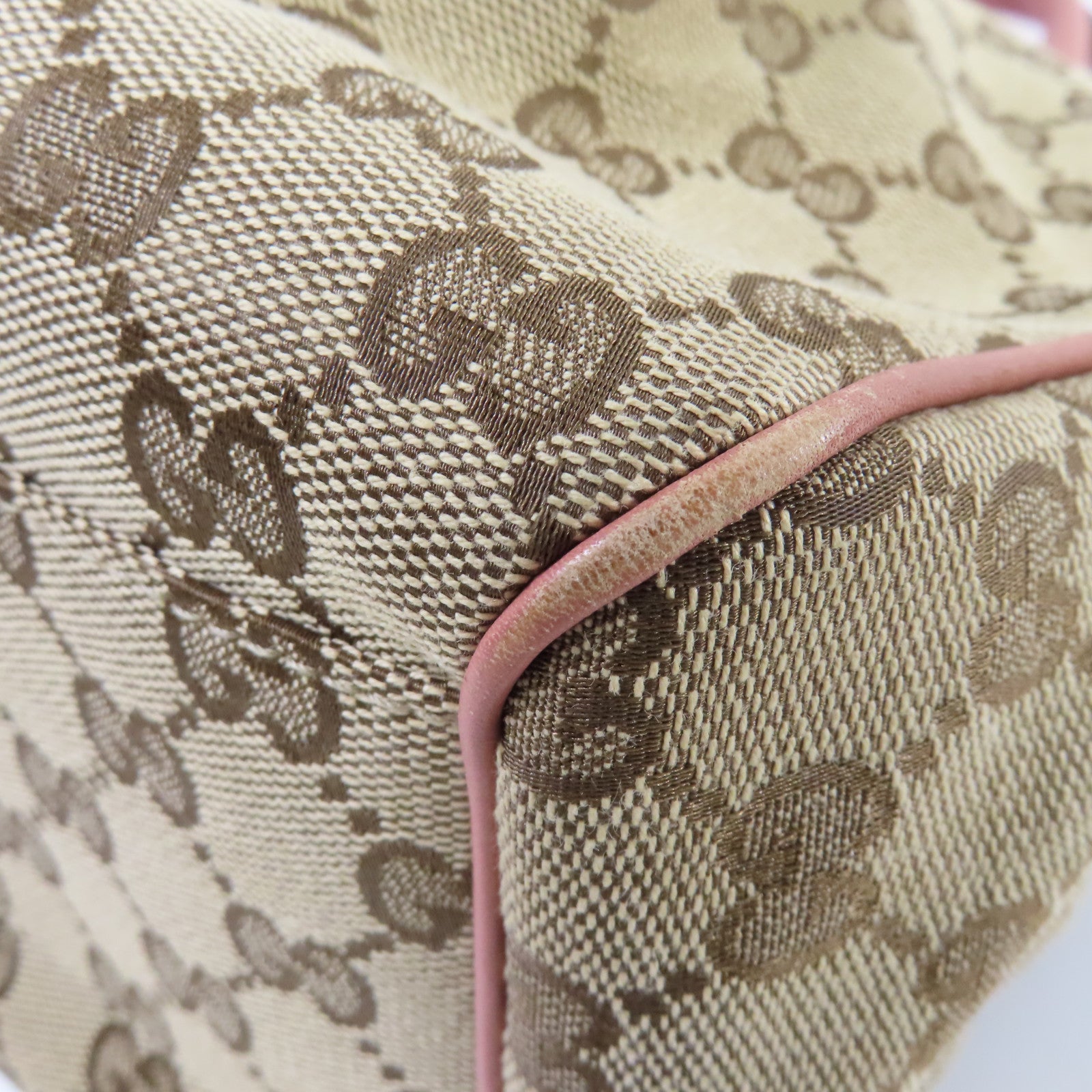 GUCCI 【激減優惠】GG帆布Sukey Tote Bag金扣肩背袋啡色/粉紅色