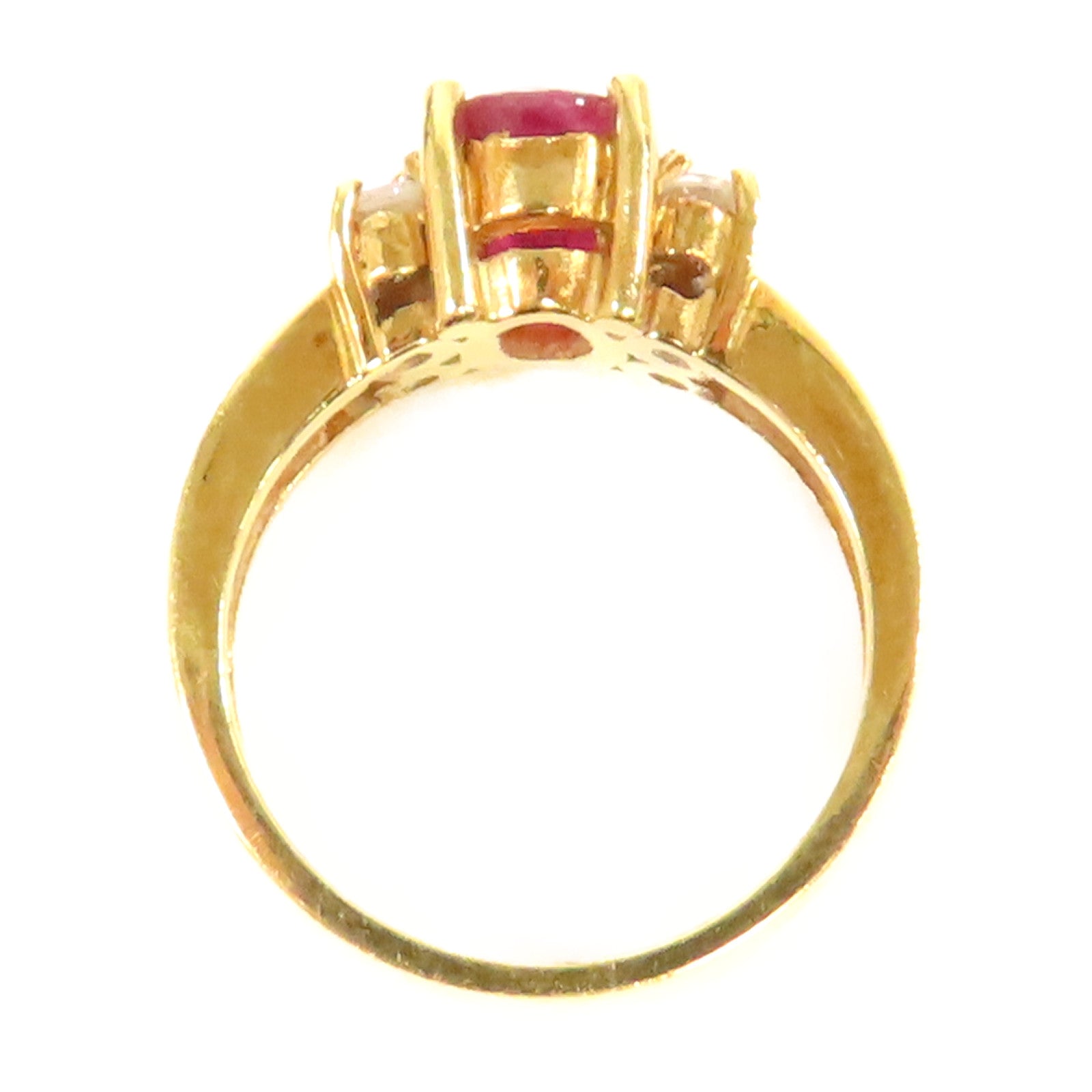 JEWELRY **【激減優惠】18K黃金Ruby Ring 0.63ct紅寶石戒指US#1.75