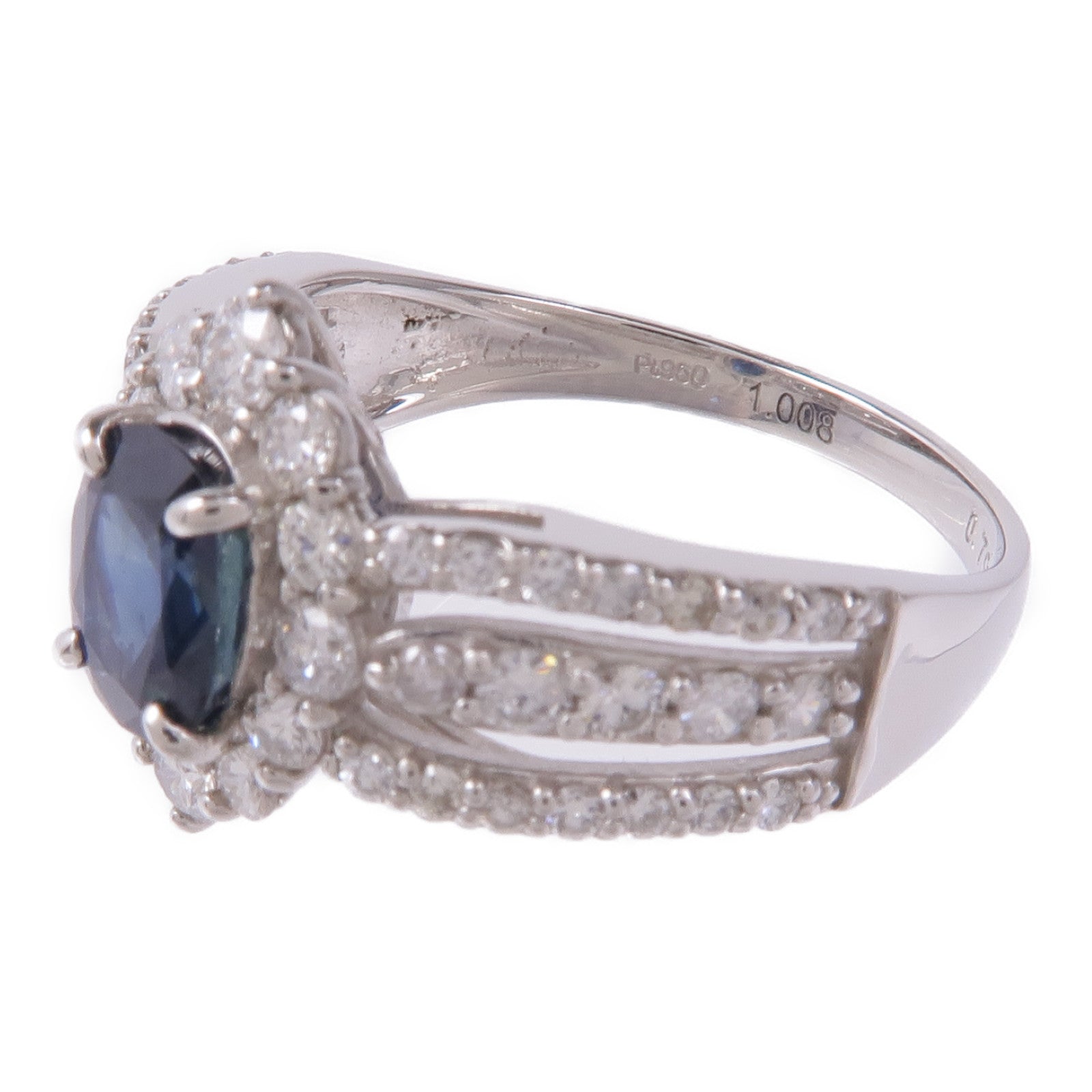 JEWELRY Sapphire Diamond Ring PT950 Platinum US#6.25