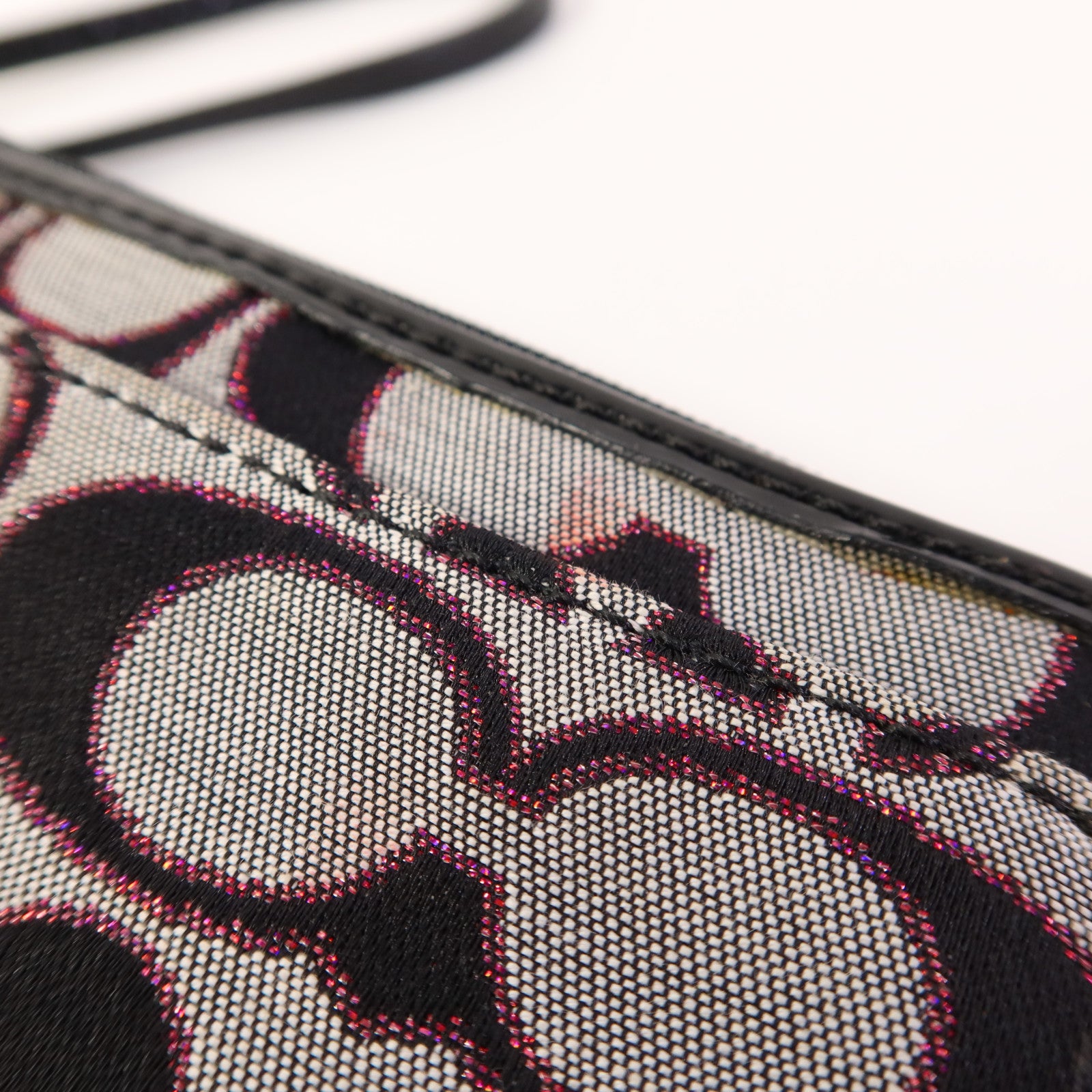 COACH 帆布Pouch wallet銀扣長錢包