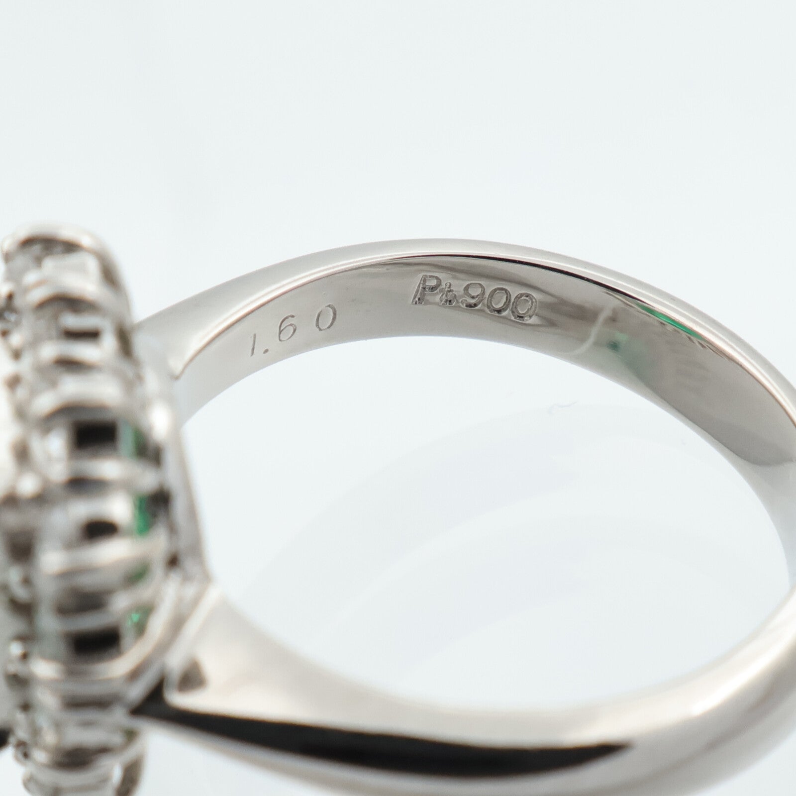 JEWELRY PT900鉑金/綠寶石Emerald鑽石戒指