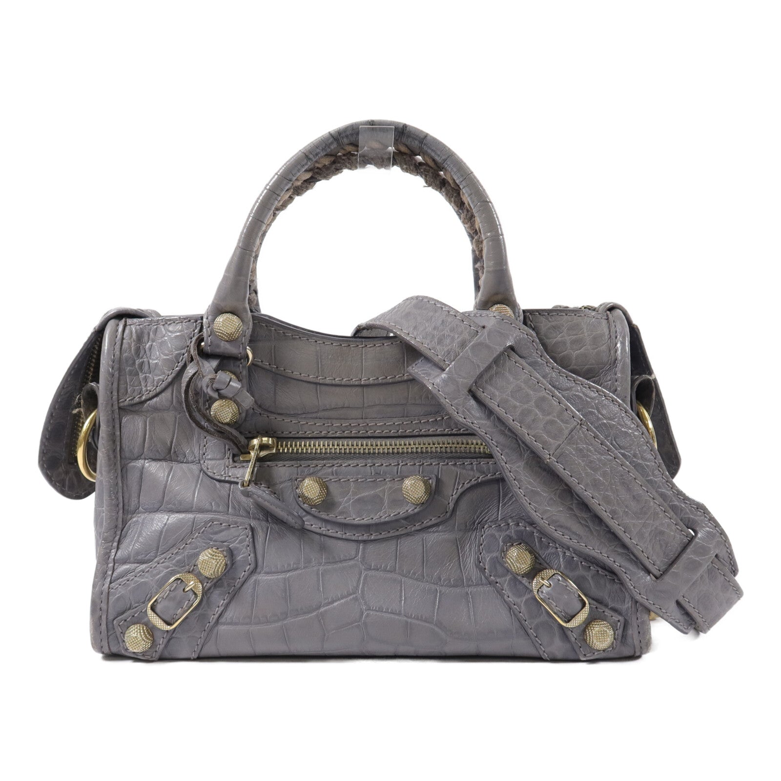 BALENCIAGA 牛皮皮革Giant Mini City肩背袋