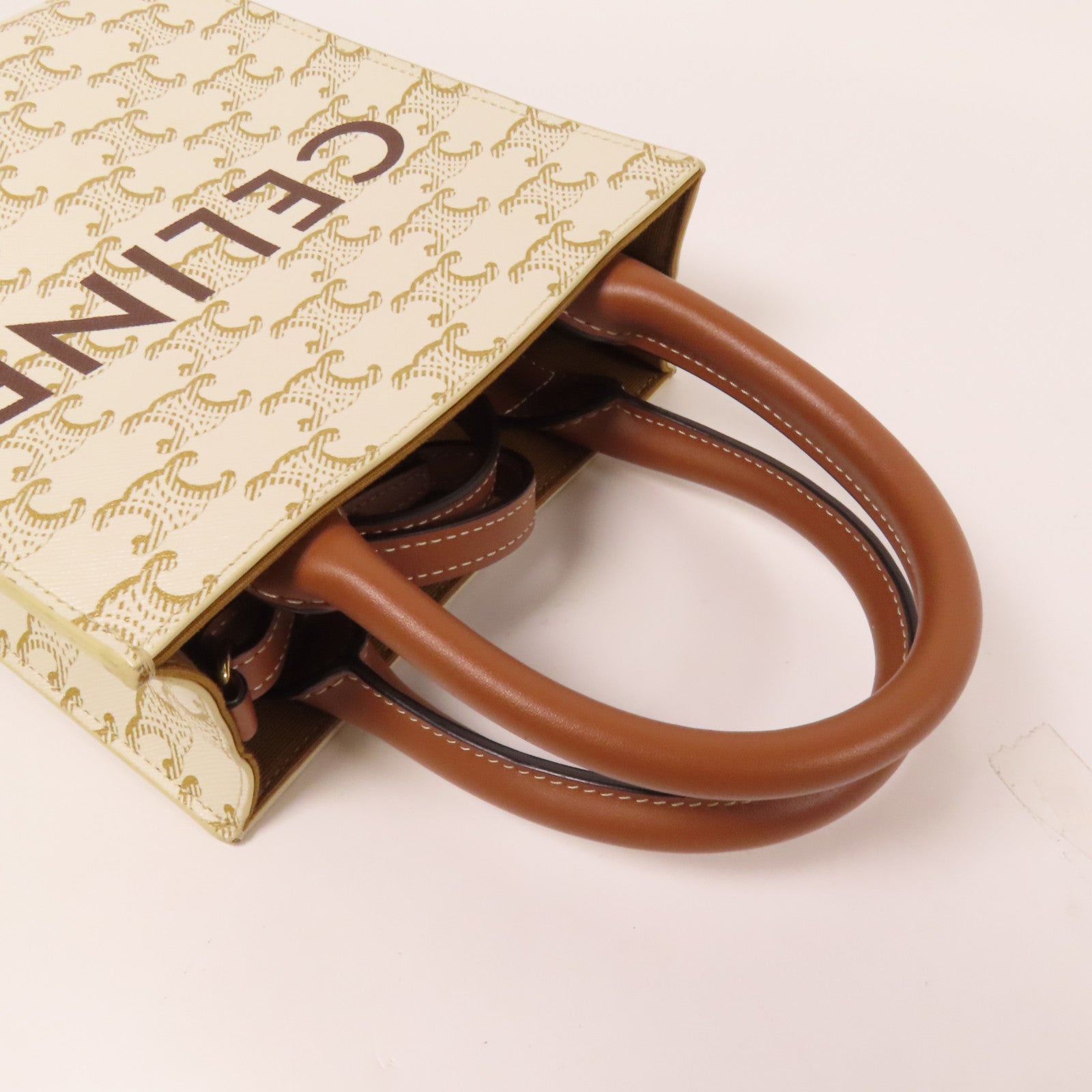 CELINE 塗層帆布Mini Vertical Cabas手挽肩背兩用袋