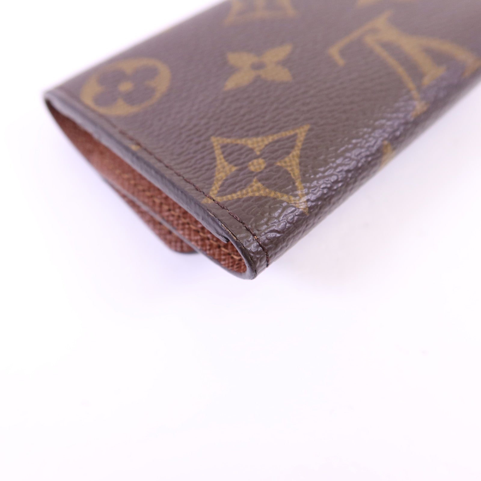 LOUIS VUITTON Monogram 6 Key Holder金扣鎖匙包棕色