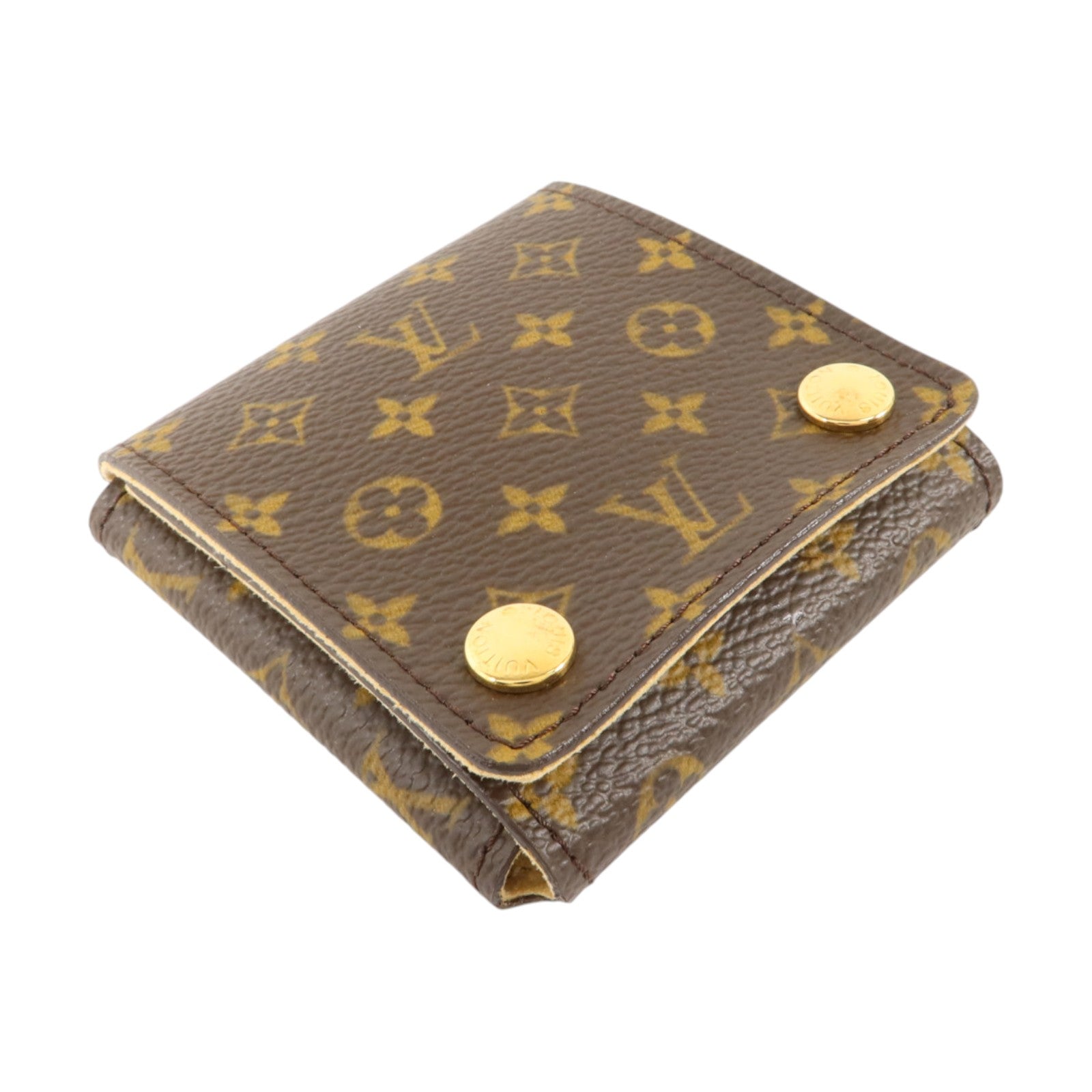 LOUIS VUITTON Monogram Folding Jewelry Case金扣折疊式珠寶袋
