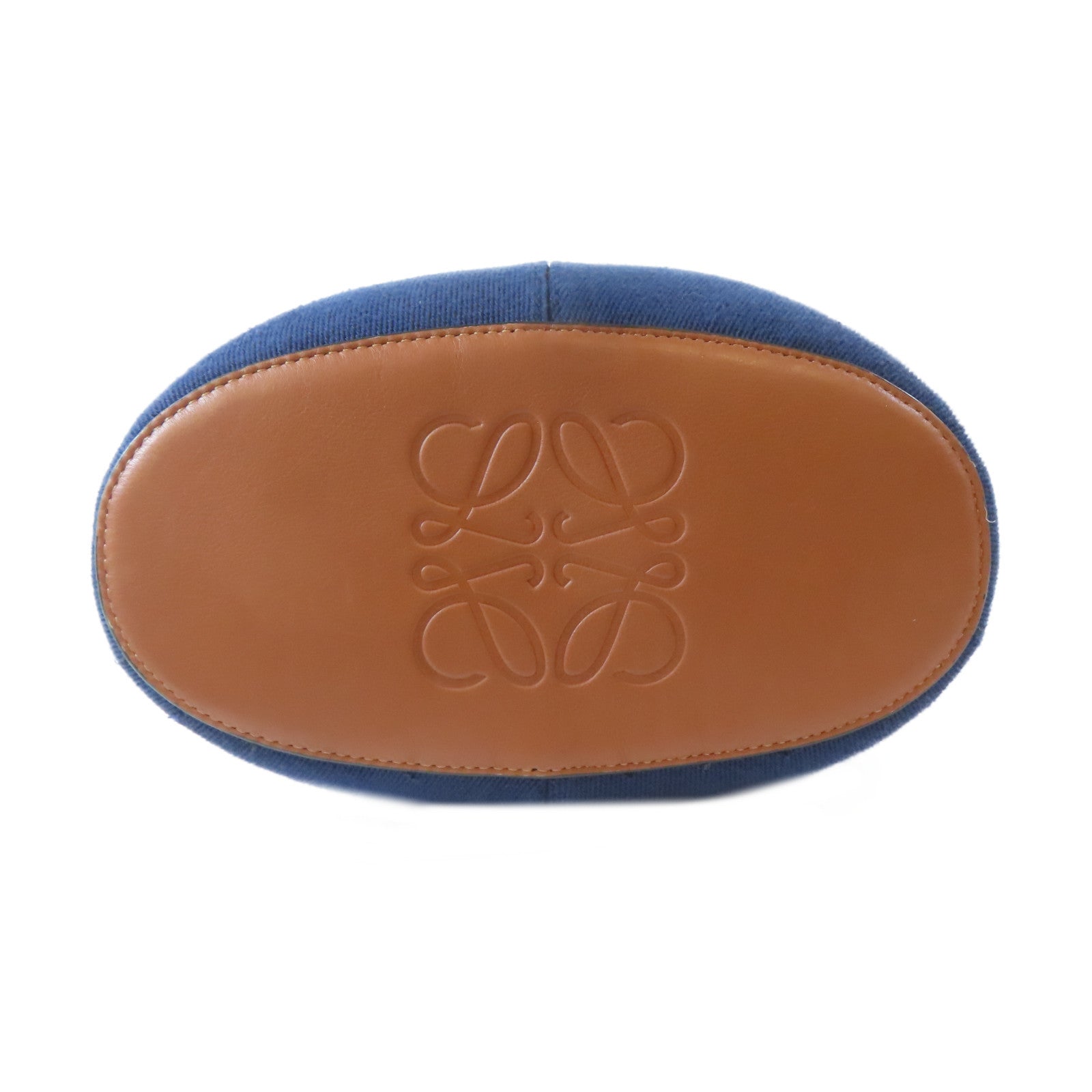 LOEWE 帆布Shoulder Bag銀扣肩背袋米色