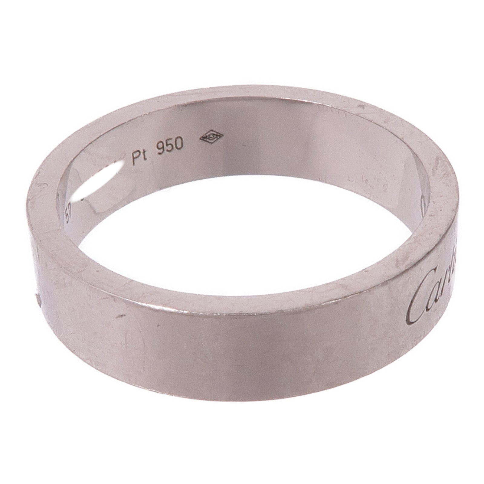 CARTIER PT950鉑金C de Cartier Wedding Band戒指Cartier#57/US#8