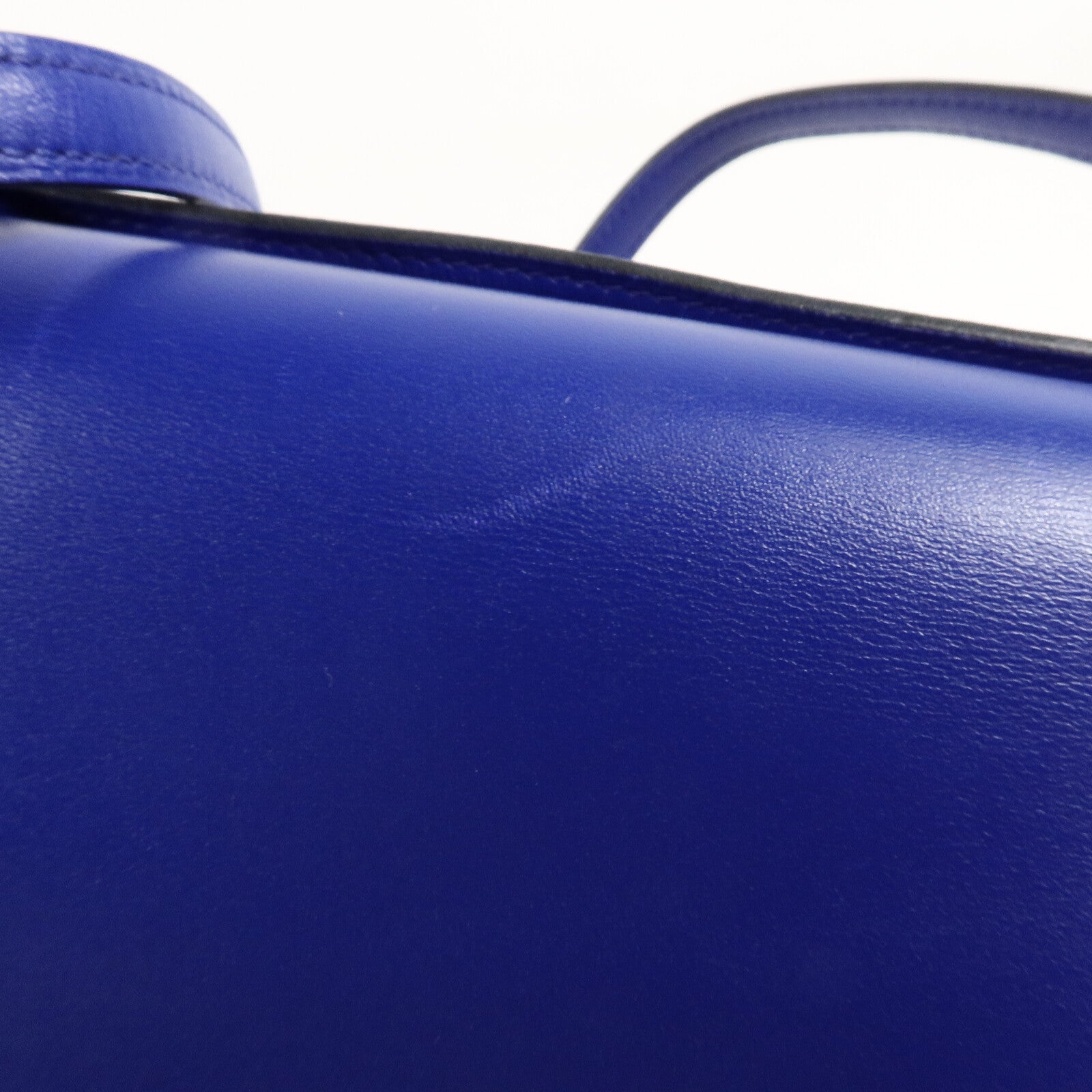 HERMES Tadelakt皮革Constance Mini肩背袋Bleu Electrique
