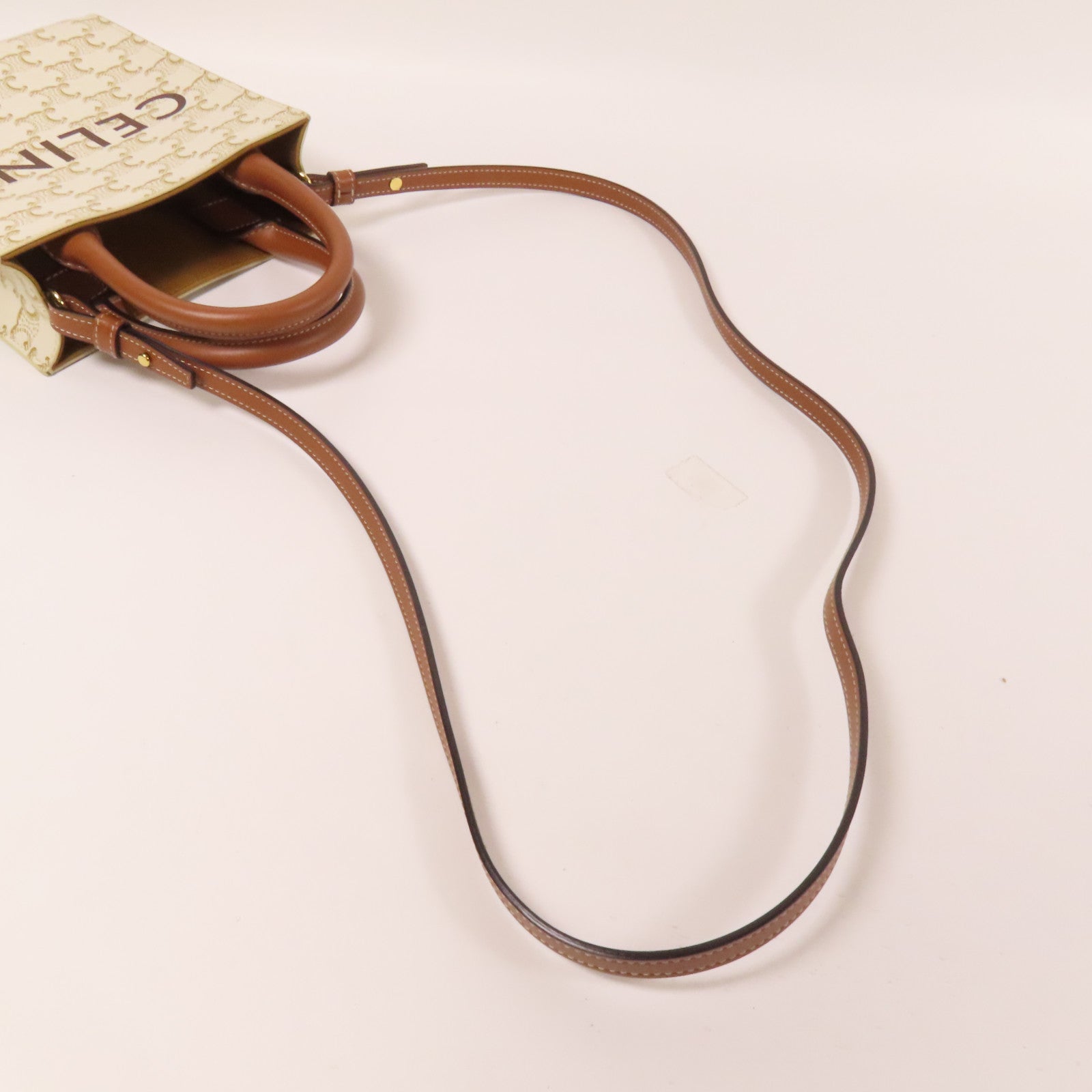 CELINE 塗層帆布Mini Vertical Cabas手挽肩背兩用袋