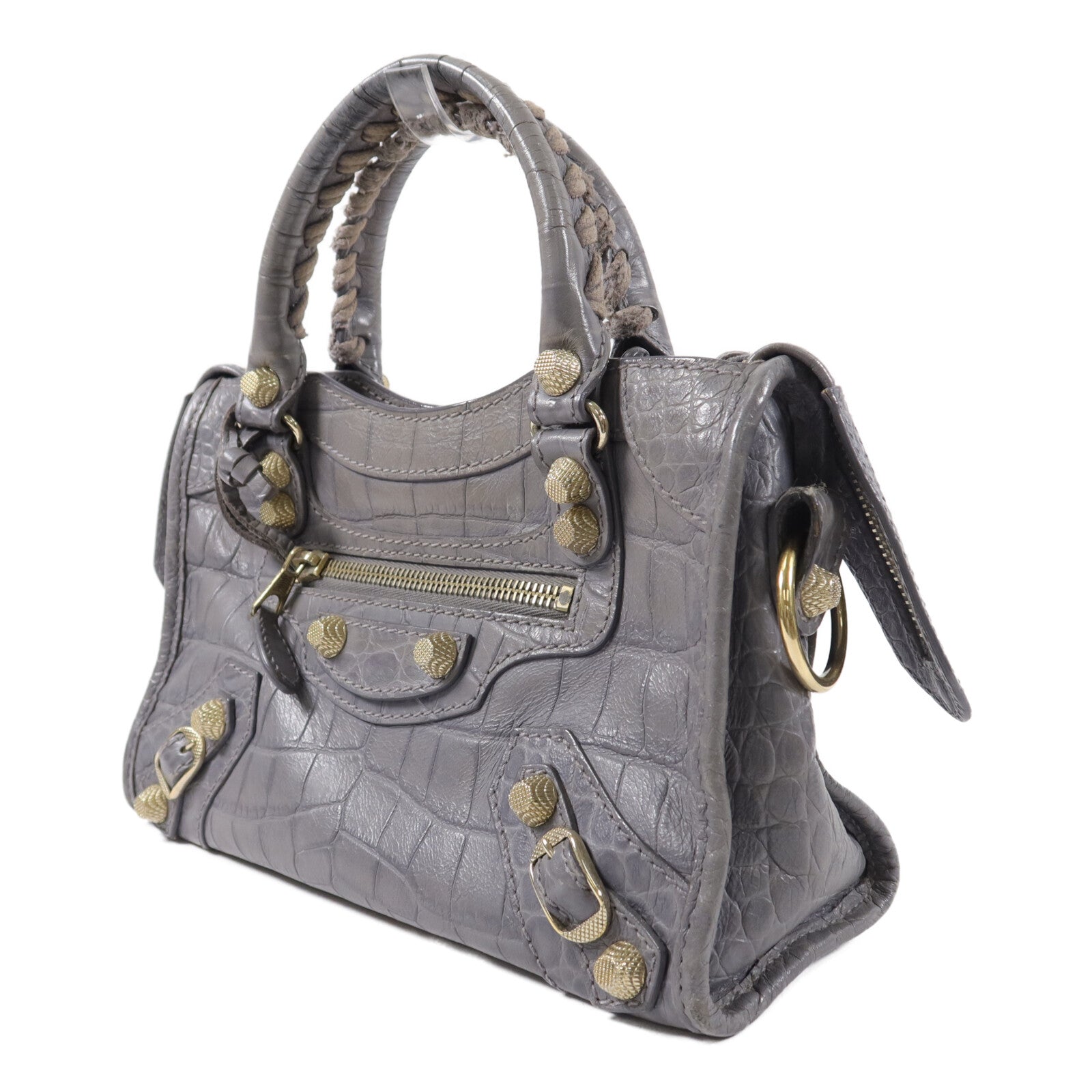 BALENCIAGA 牛皮皮革Giant Mini City肩背袋