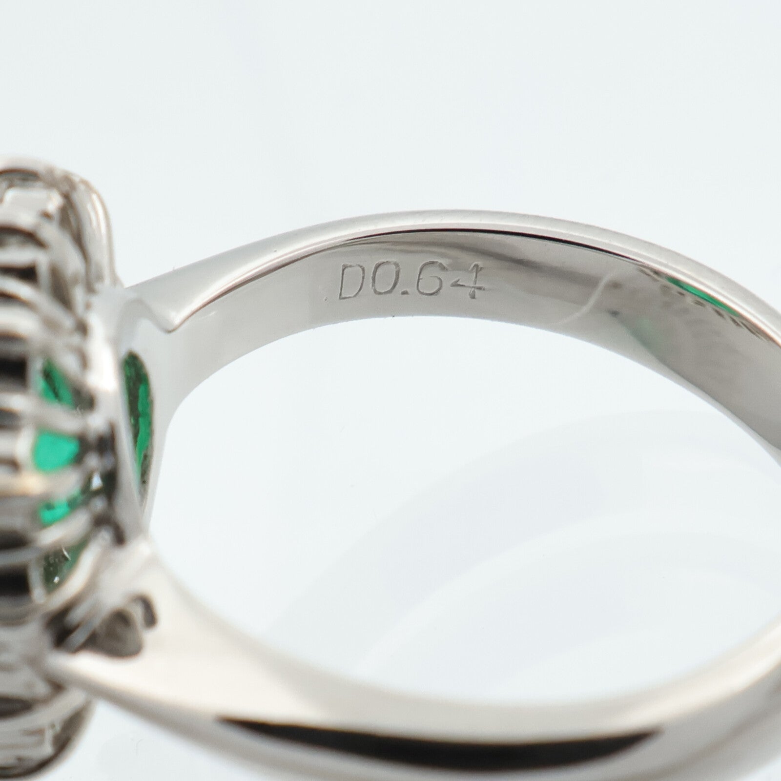 JEWELRY PT900鉑金/綠寶石Emerald鑽石戒指