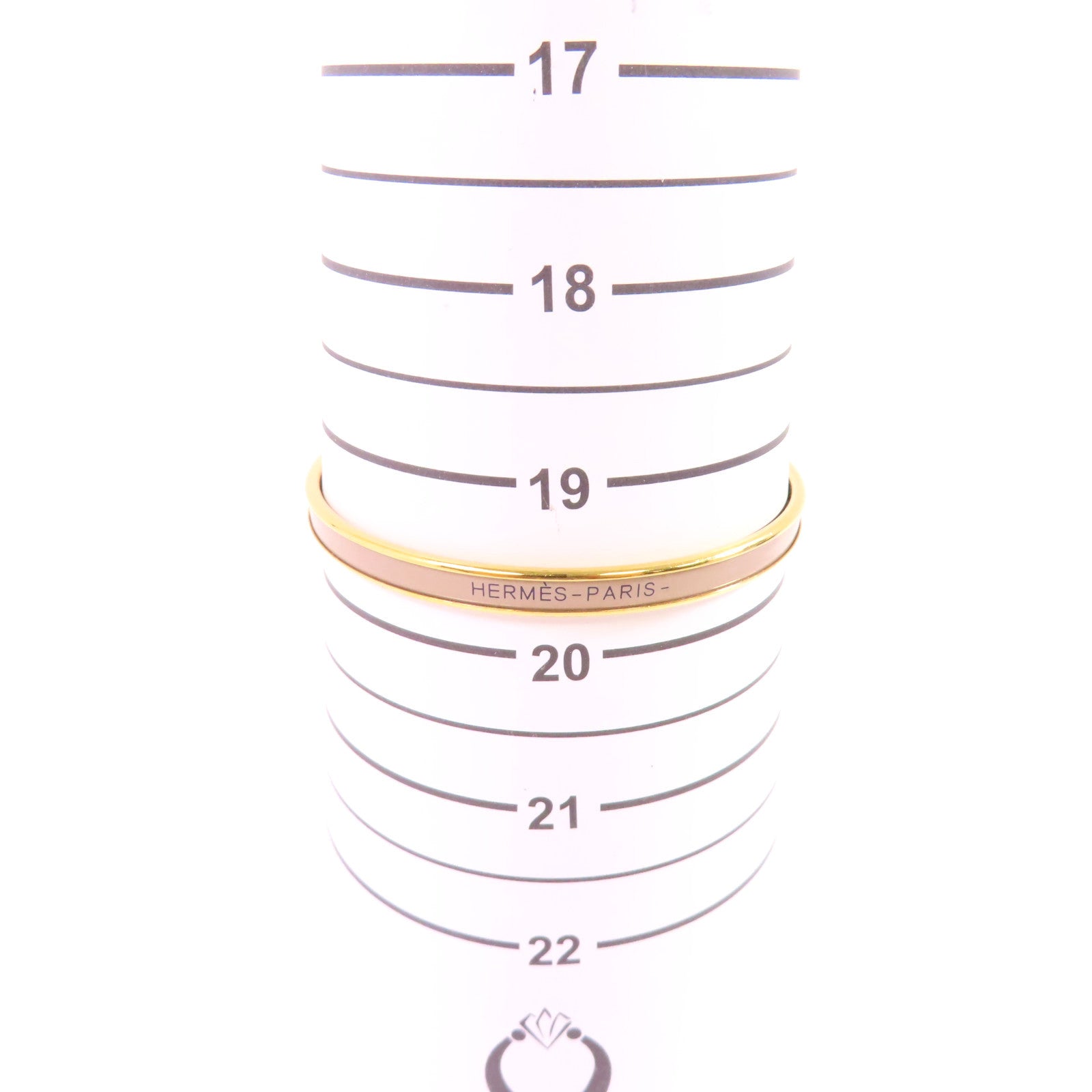 HERMES 金屬/琺瑯Tresse De Coeur Bracelet手鏈Etoupe大象色