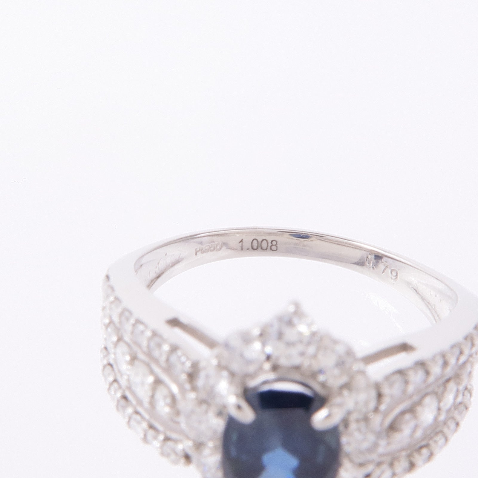 JEWELRY Sapphire Diamond Ring PT950 Platinum US#6.25