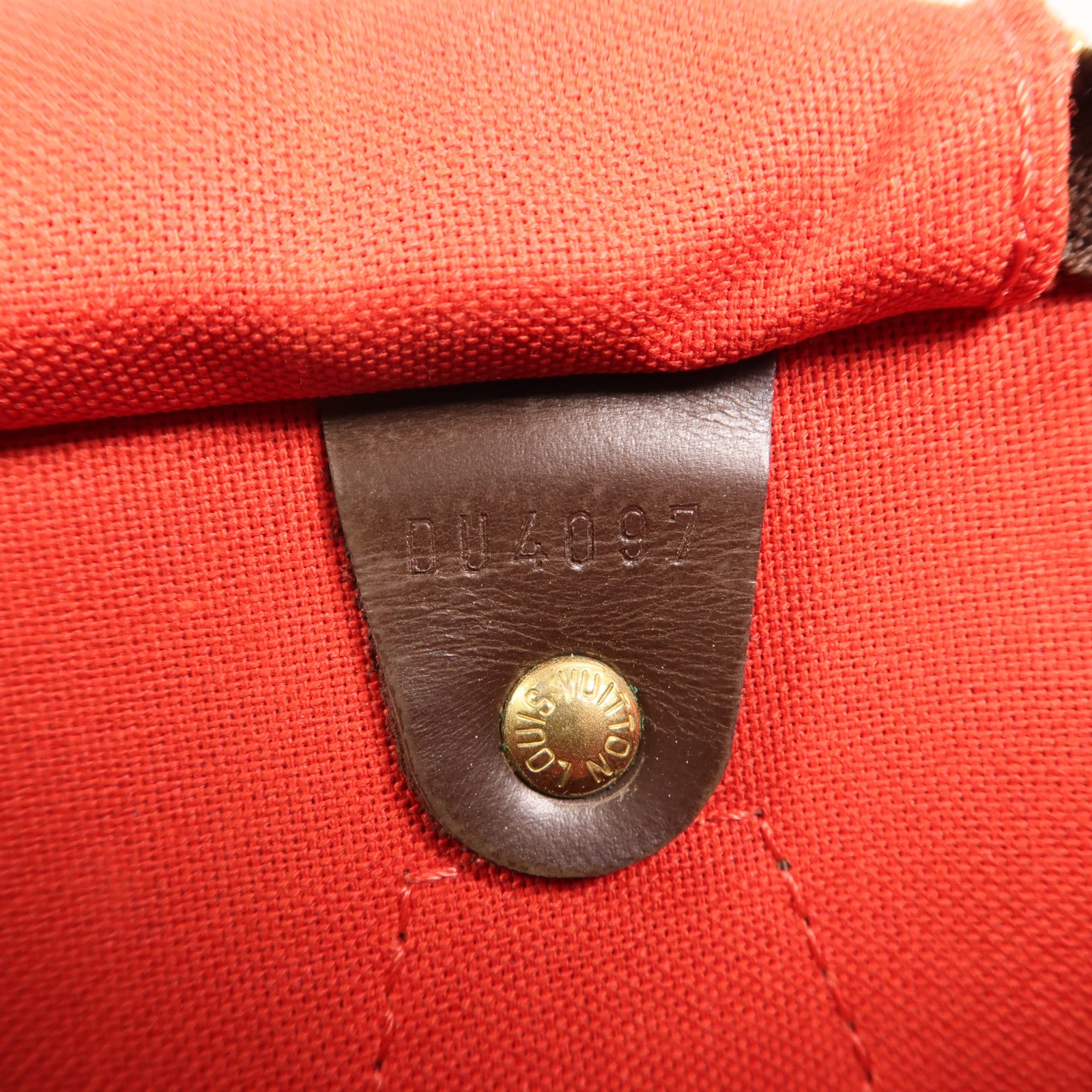 LOUIS VUITTON Damier Speedy 30金扣手挽袋