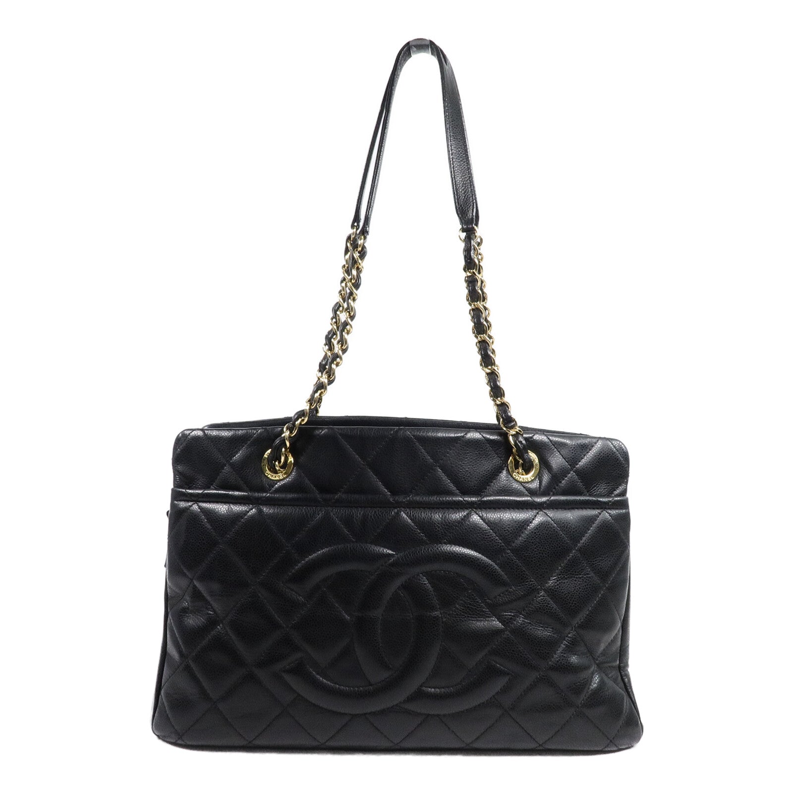 CHANEL 牛皮皮革Chain Shoulder Tote手挽袋