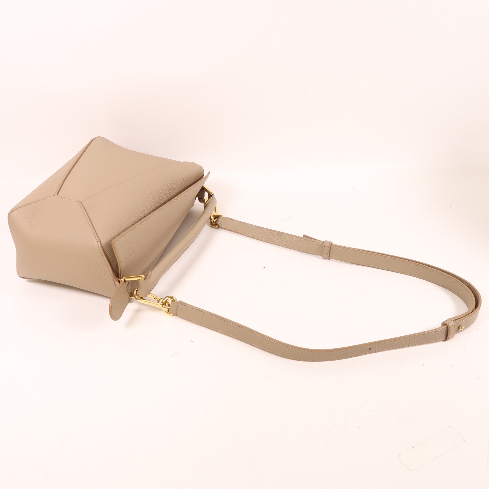 LOEWE 牛皮皮革Small Puzzle金扣手挽肩背兩用袋