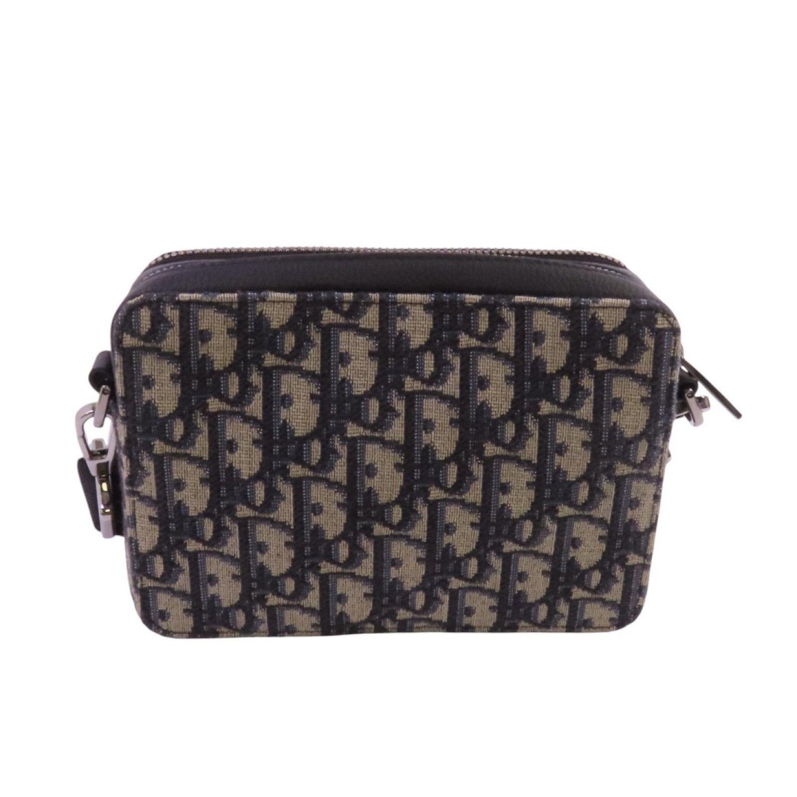 Dior Obriqur帆布Zipped Pouch With Strap銀扣肩背袋