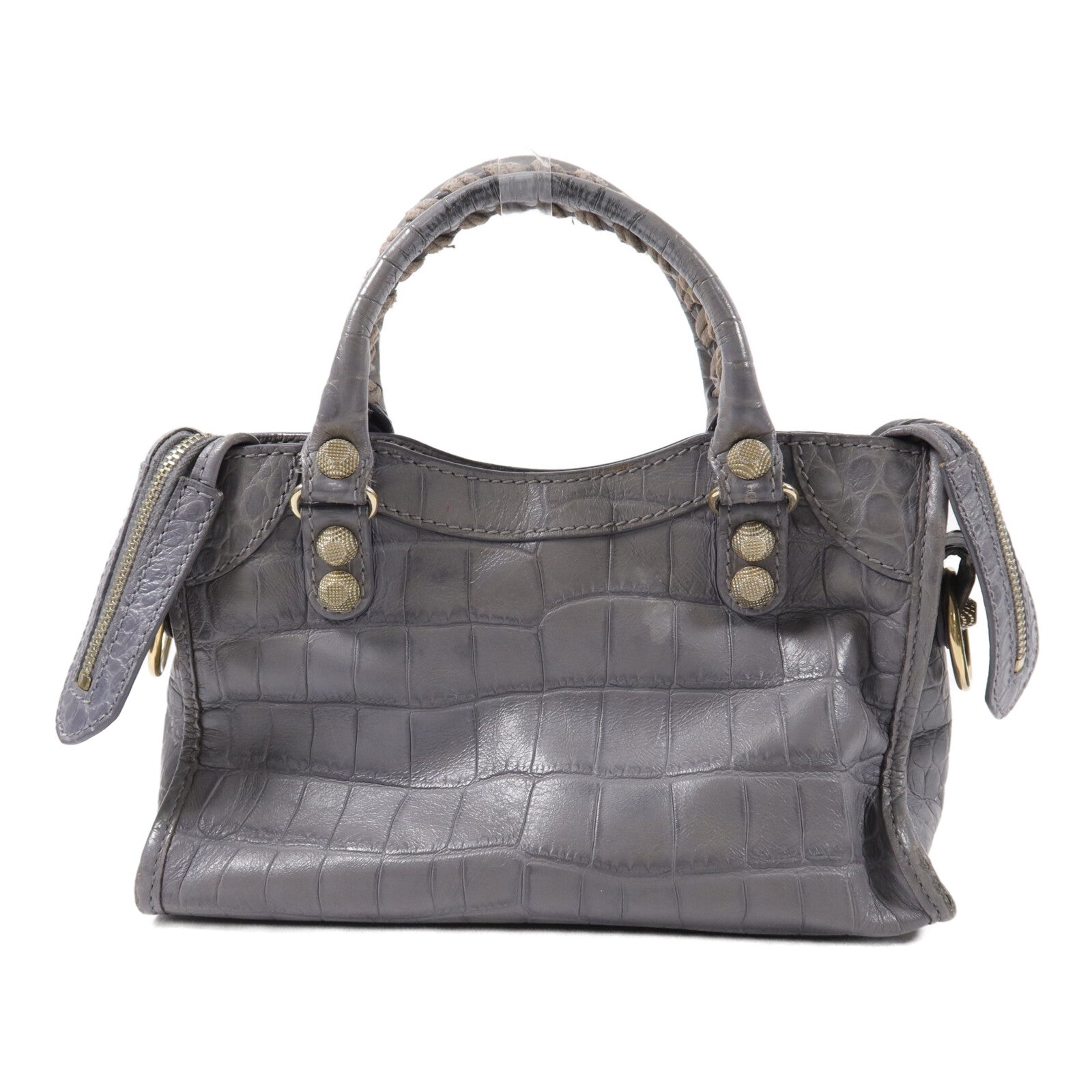 BALENCIAGA 牛皮皮革Giant Mini City肩背袋