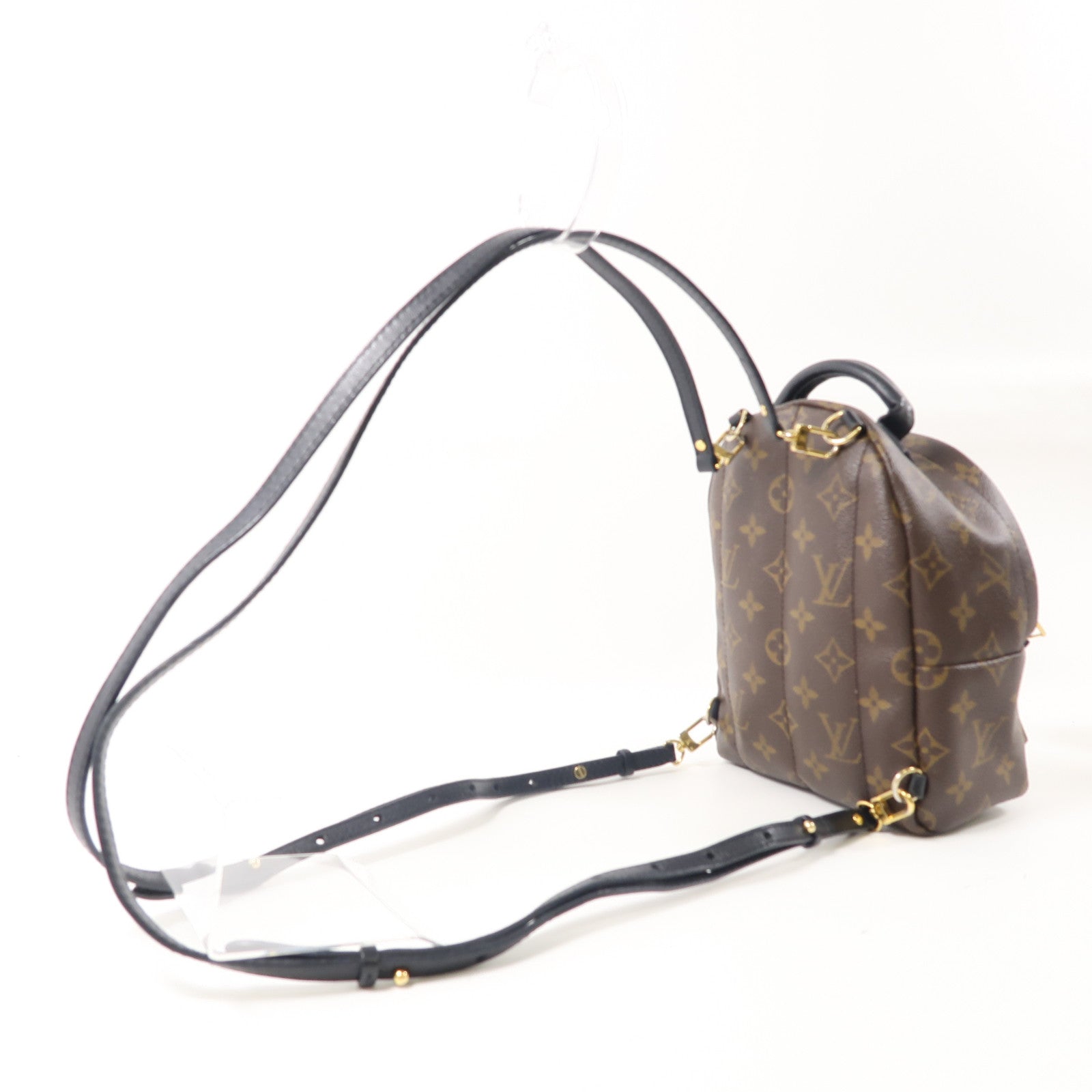 LOUIS VUITTON Monogram Palm Springs金扣背包棕色