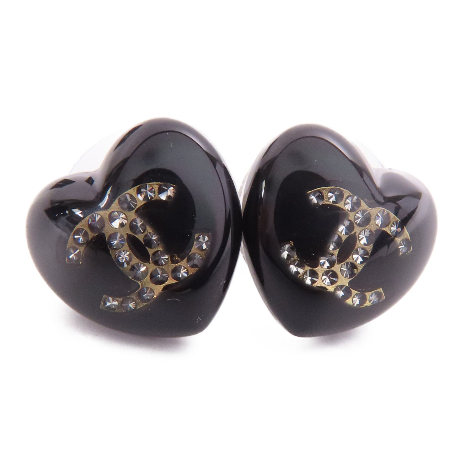 CHANEL PVC Heart Earrings耳環
