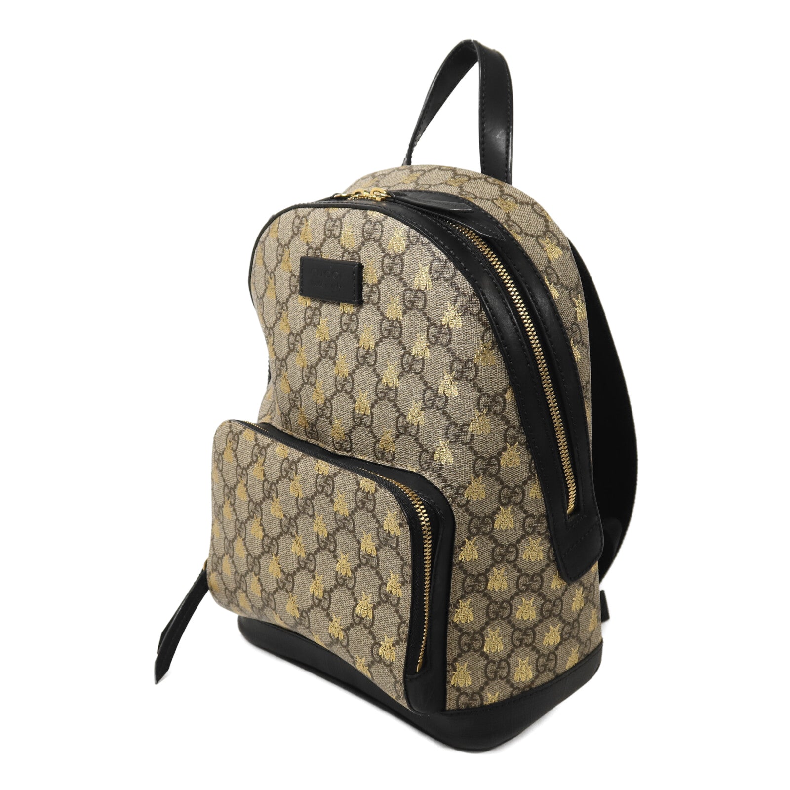 GUCCI 塗層帆布GG Supreme Backpack金扣背包