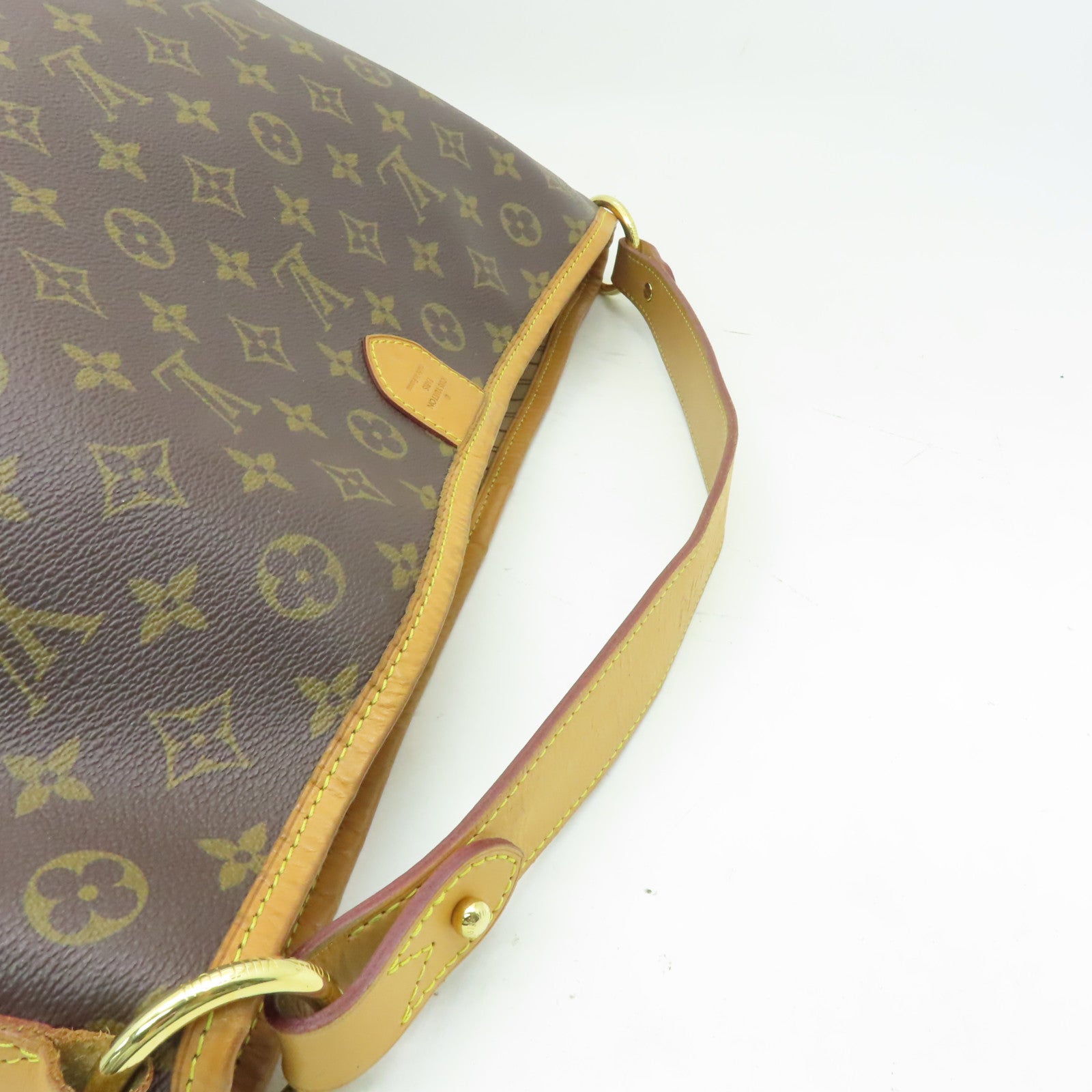 LOUIS VUITTON 【激減優惠】Monogram Delightful MM金扣肩背袋棕色