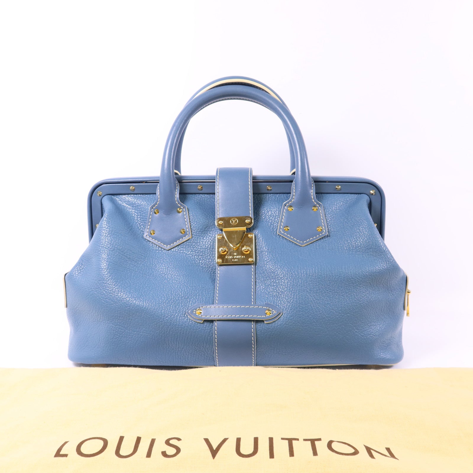 LOUIS VUITTON Suhali Angenieux PM金扣手挽袋