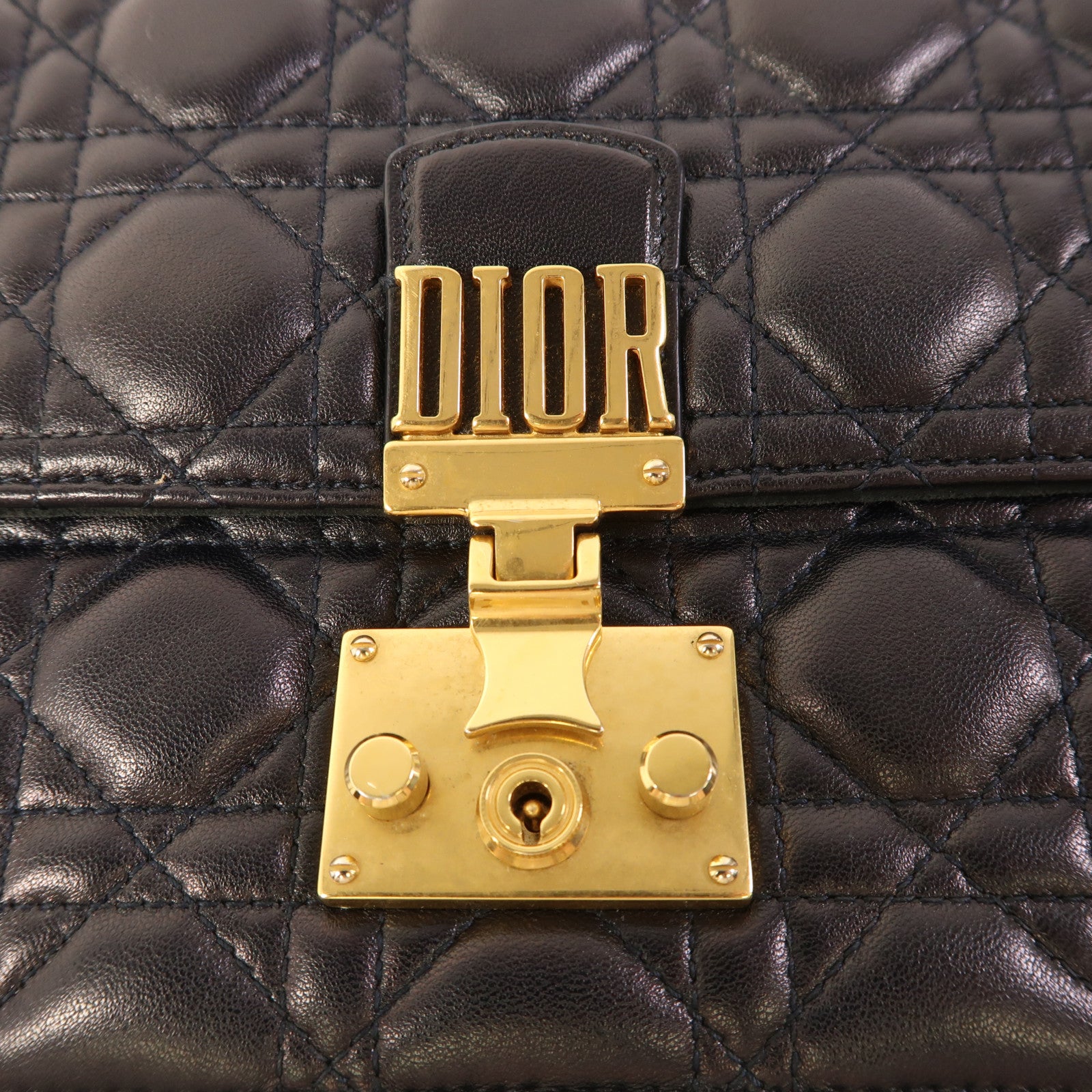 Christian Dior 牛皮皮革Dior Addict金扣鏈帶