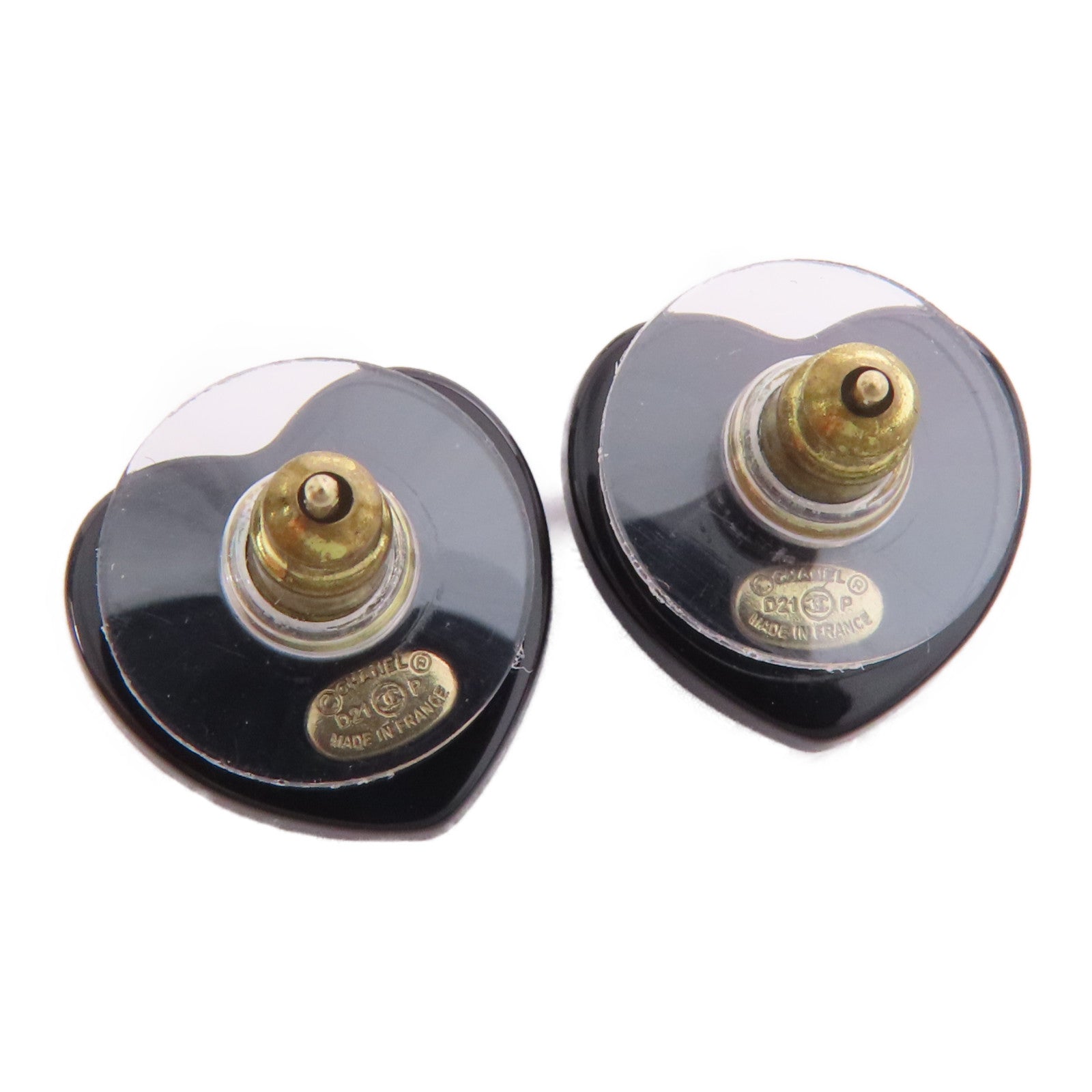 CHANEL PVC Heart Earrings耳環