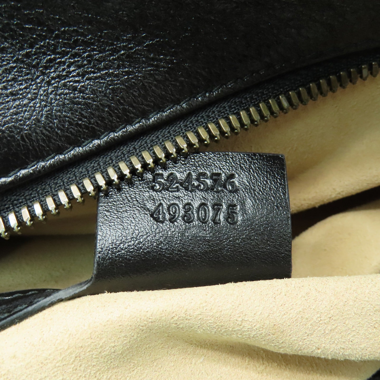 GUCCI 【清倉大減價】牛皮皮革Tote Bag金扣手挽袋黑色