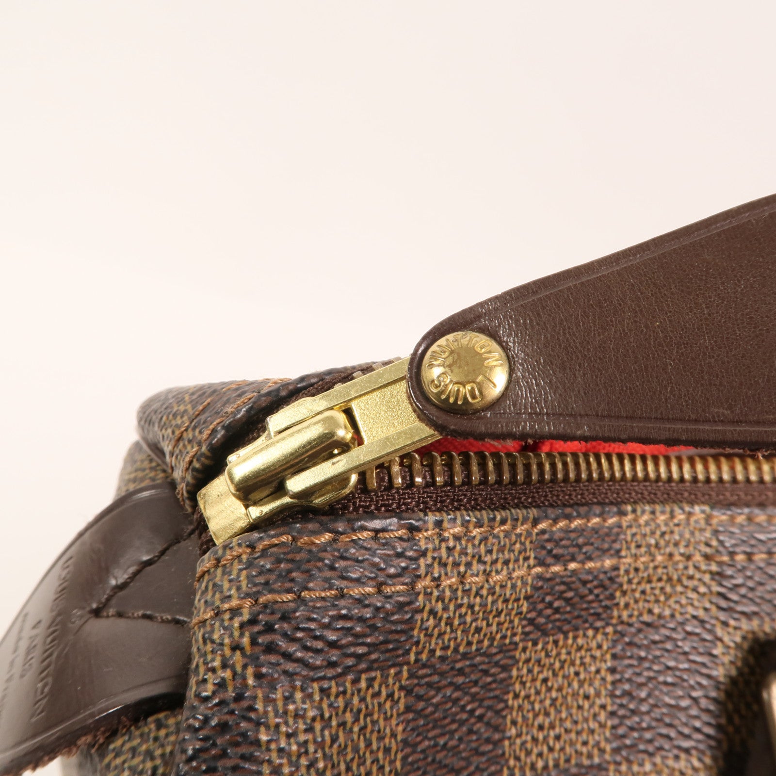 LOUIS VUITTON Damier Speedy 30金扣手挽袋