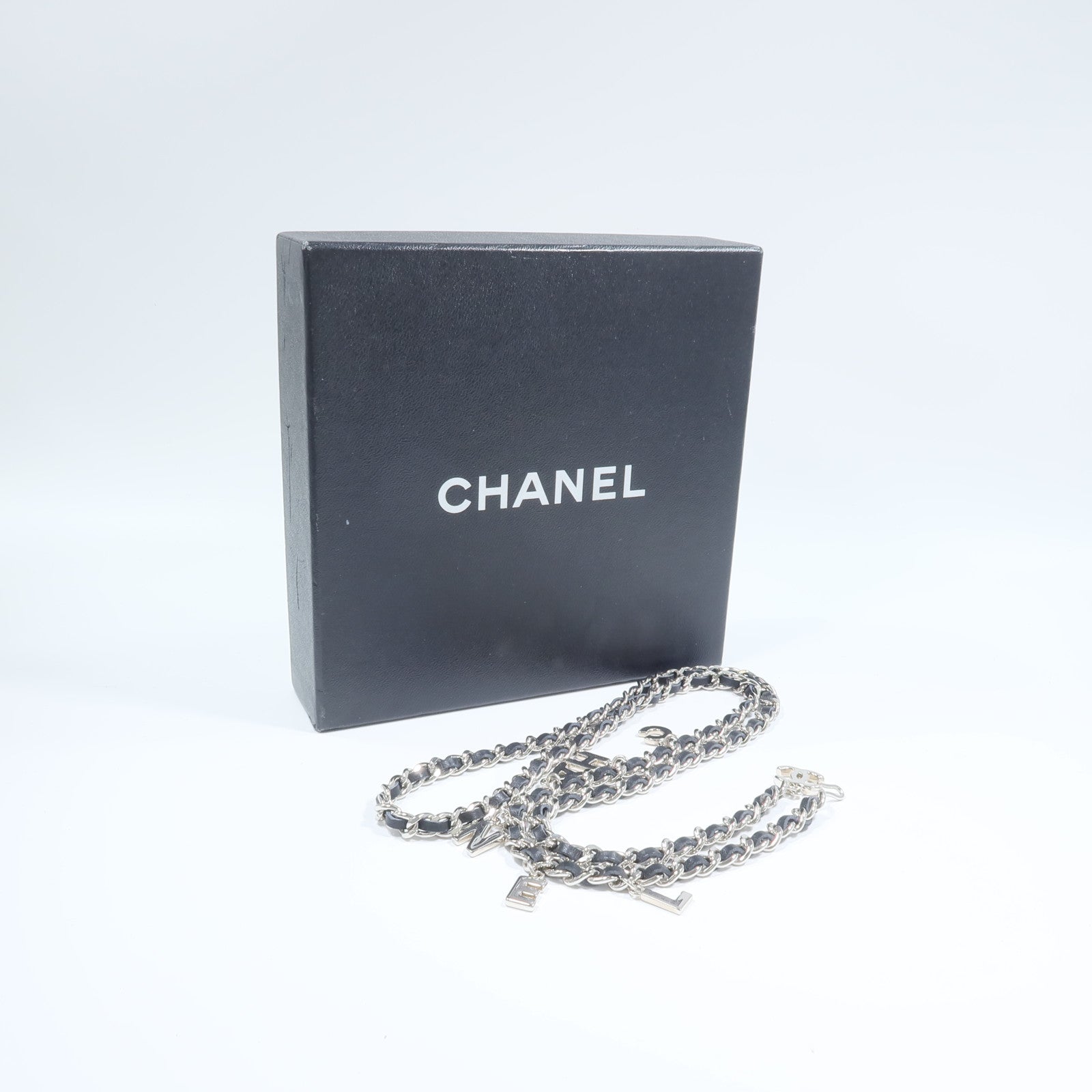 CHANEL 金屬/皮革Chain Belt腰帶