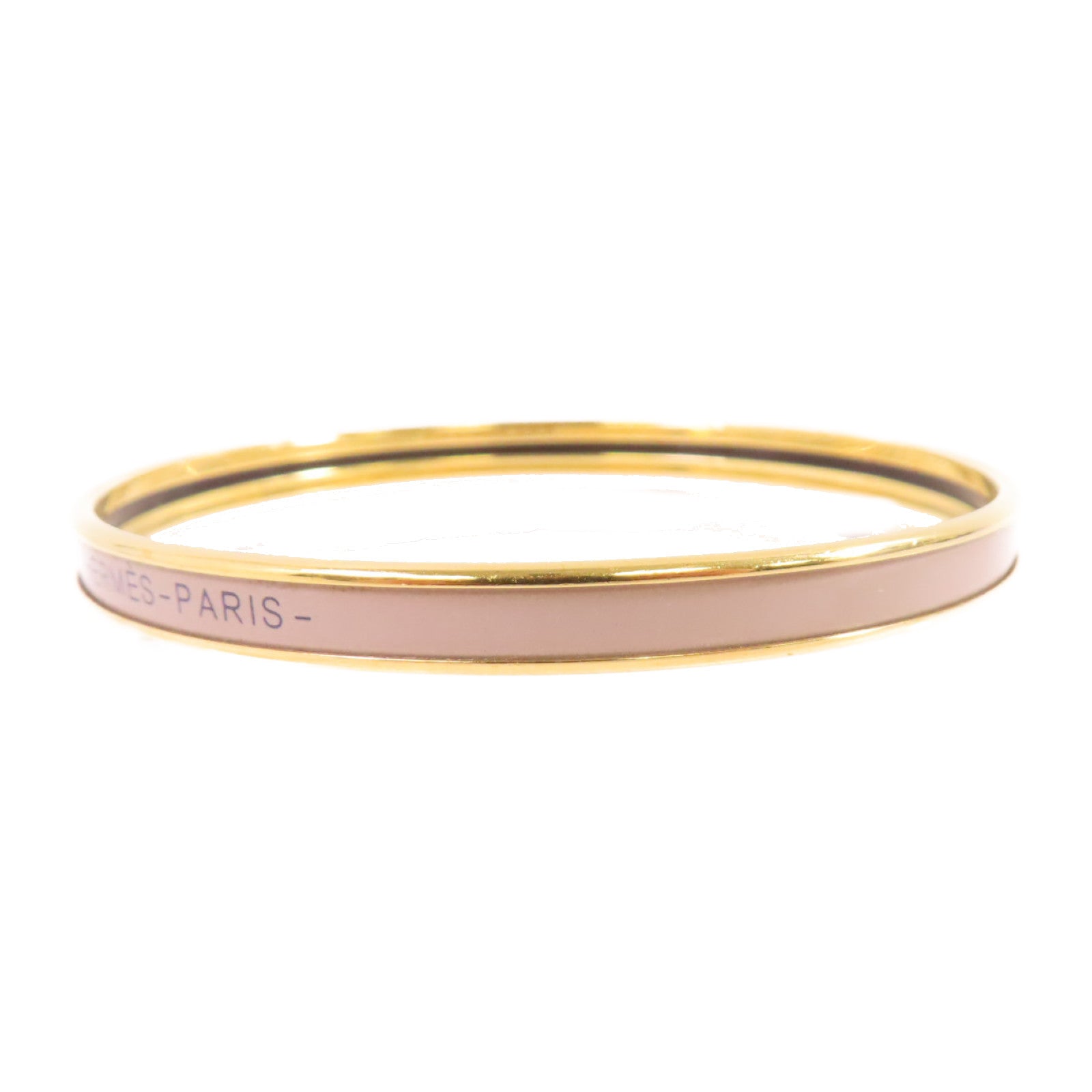 HERMES 金屬/琺瑯Tresse De Coeur Bracelet手鏈Etoupe大象色