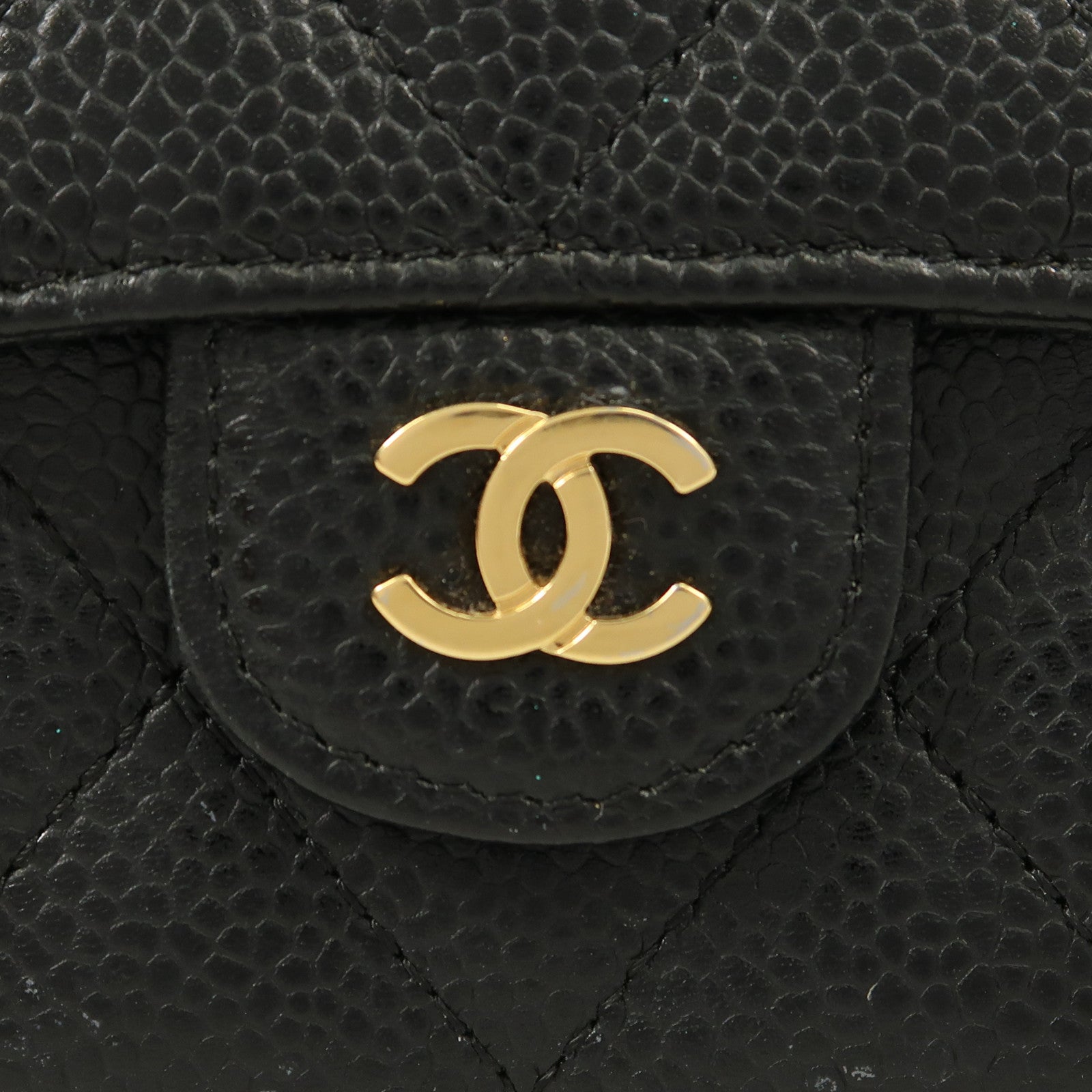 CHANEL 牛皮皮革Wallet金扣長錢包
