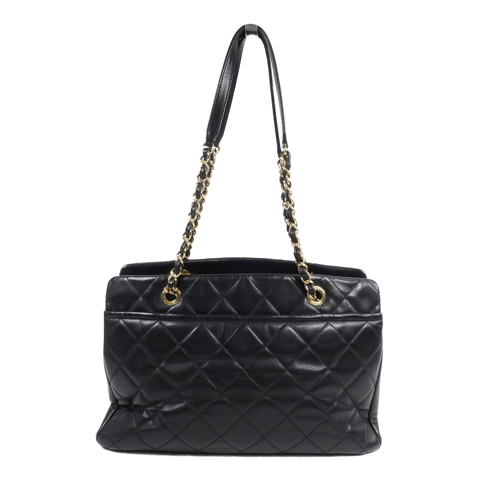 CHANEL 牛皮皮革Chain Shoulder Tote手挽袋