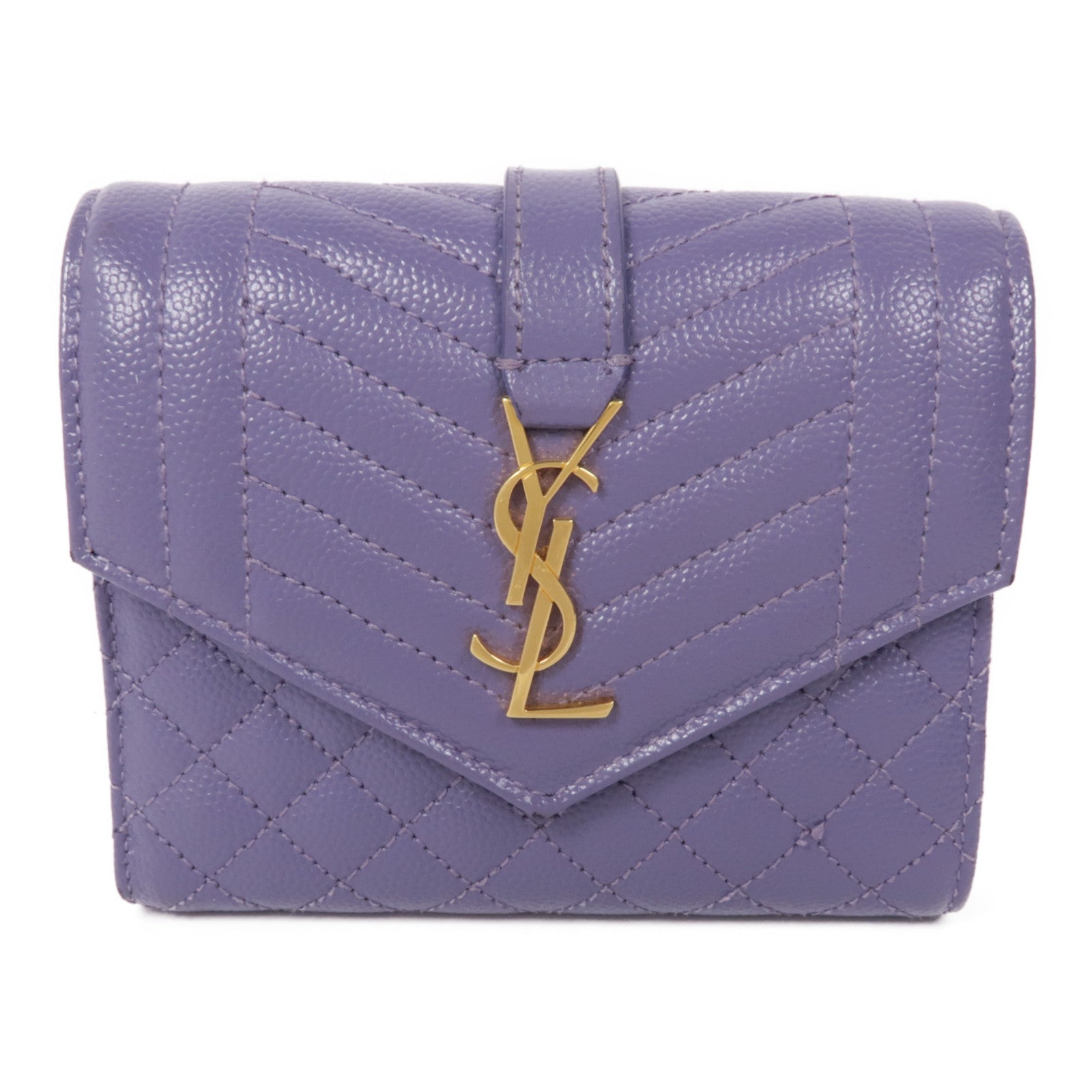 SAINT LAURENT 牛皮皮革Wallet錢包金扣