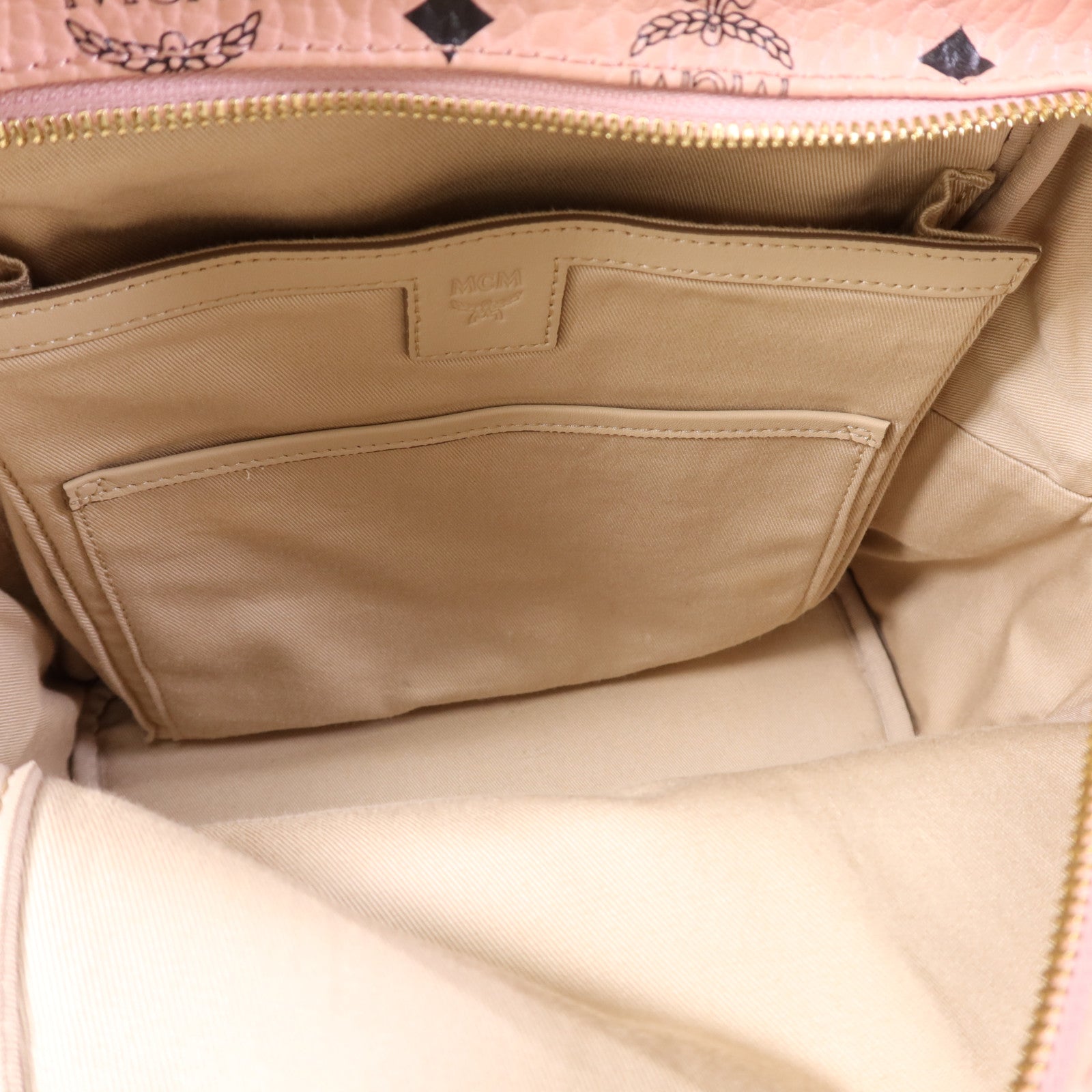 MCM 塗層帆布BackPack金扣背包