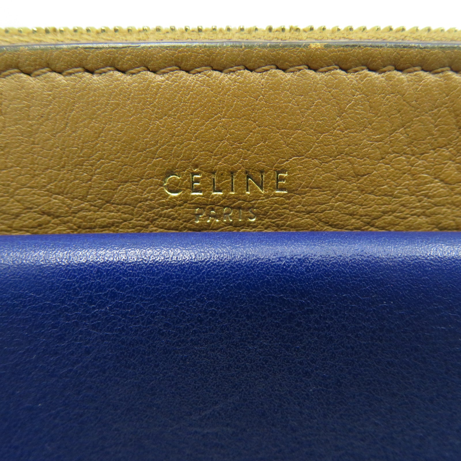 CELINE 【清倉大減價】牛皮皮革Envelope Chain Shoulder金扣鏈帶肩背袋啡色/藍色/白色