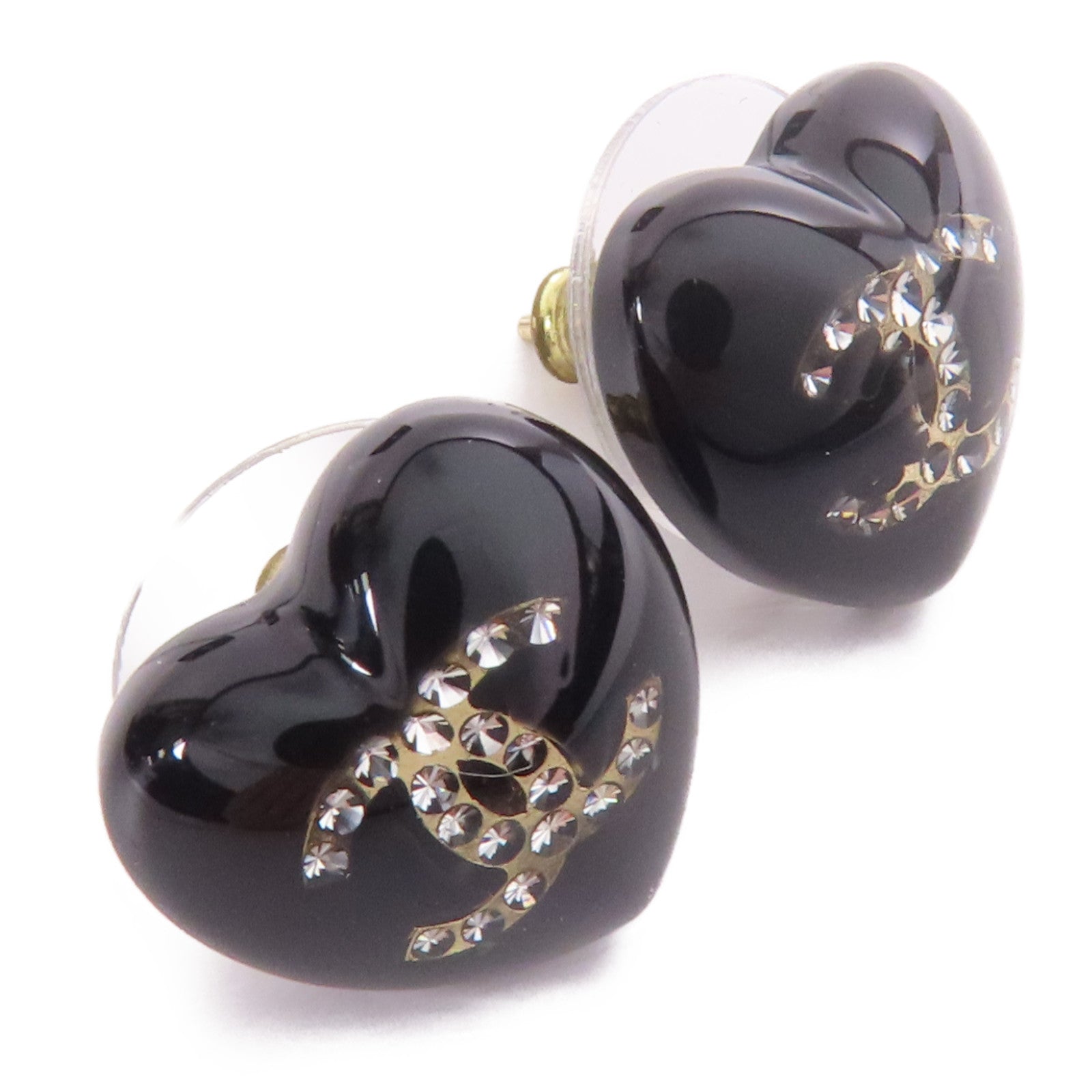 CHANEL PVC Heart Earrings耳環