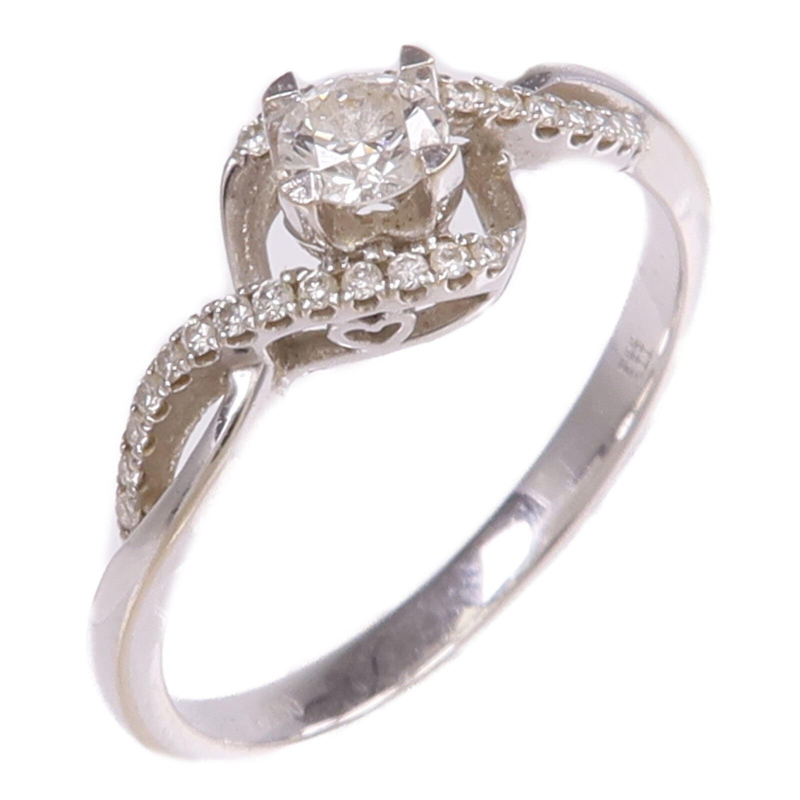 JEWELRY 【激減優惠】18K白金Diamond Ring鑽石戒指US#5.25