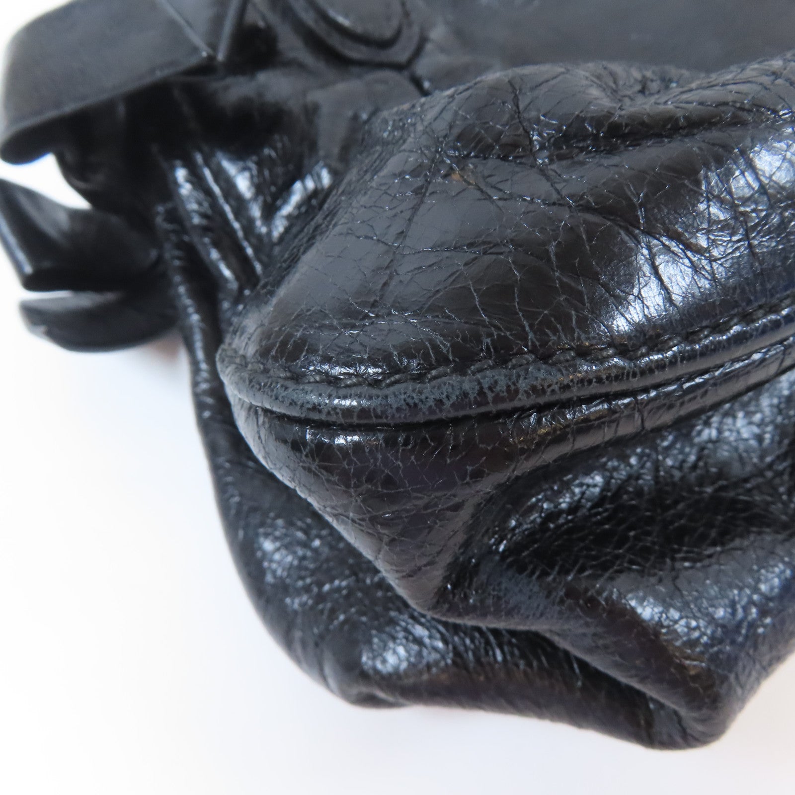 Miu Miu 牛皮皮革2way Shoulder Bag金扣手挽鏈帶肩背兩用袋黑色