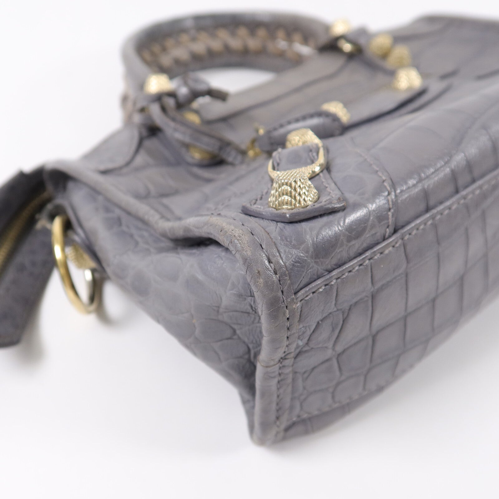 BALENCIAGA 牛皮皮革Giant Mini City肩背袋