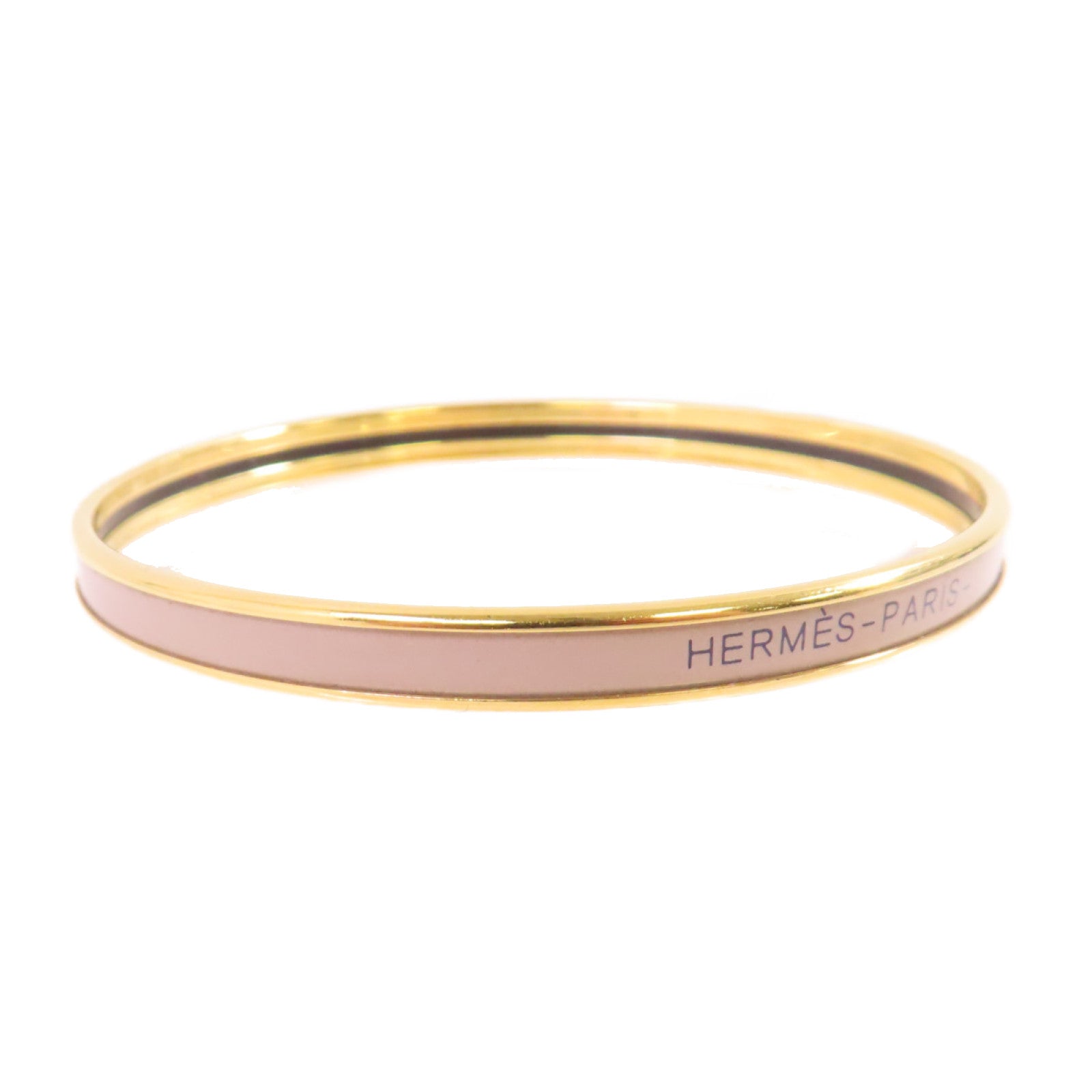 HERMES 金屬/琺瑯Tresse De Coeur Bracelet手鏈Etoupe大象色
