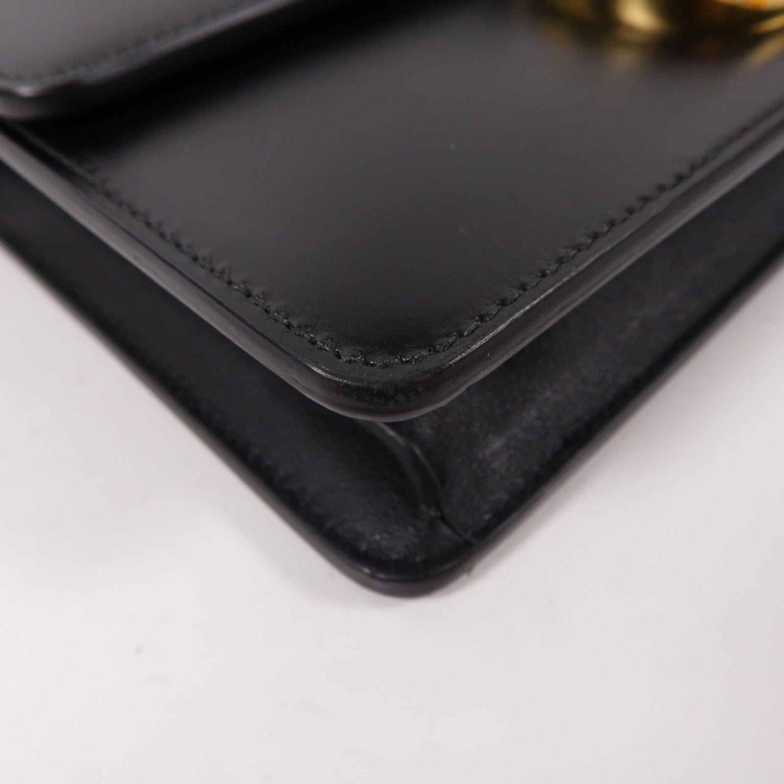 Dior 牛皮皮革Montaigne金扣肩背袋黑色