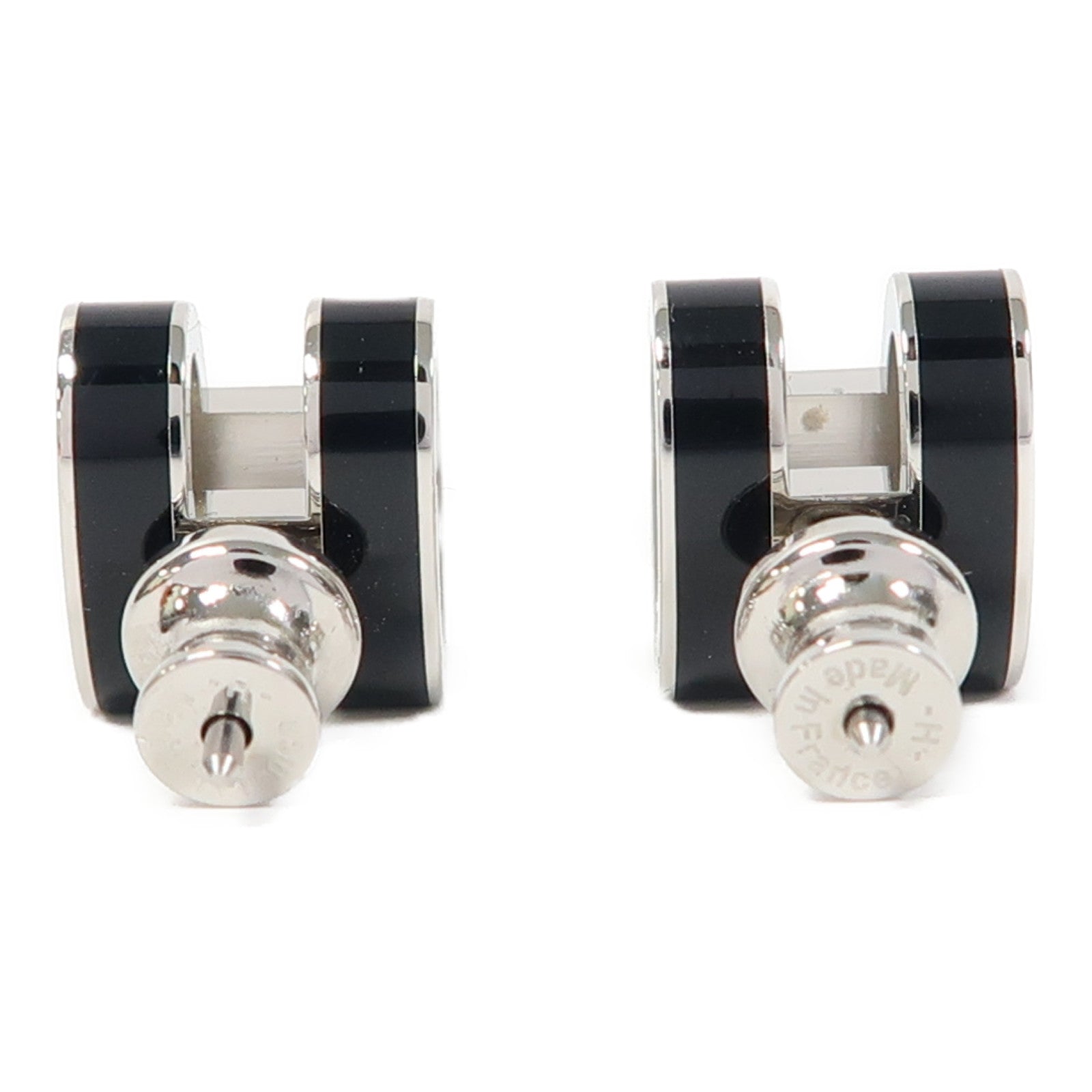 HERMES 金屬Pop H Earrings耳環黑色