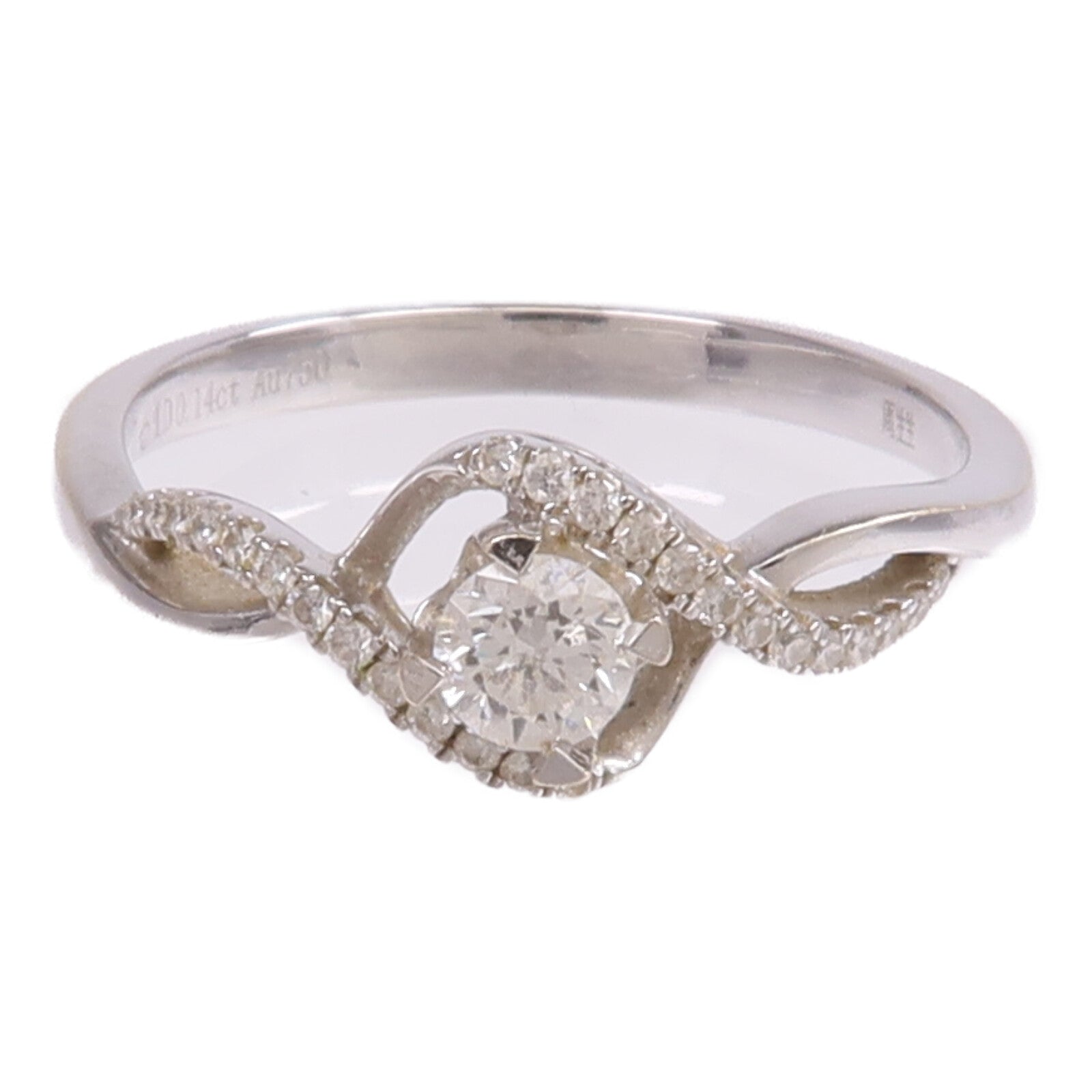JEWELRY 【激減優惠】18K白金Diamond Ring鑽石戒指US#5.25