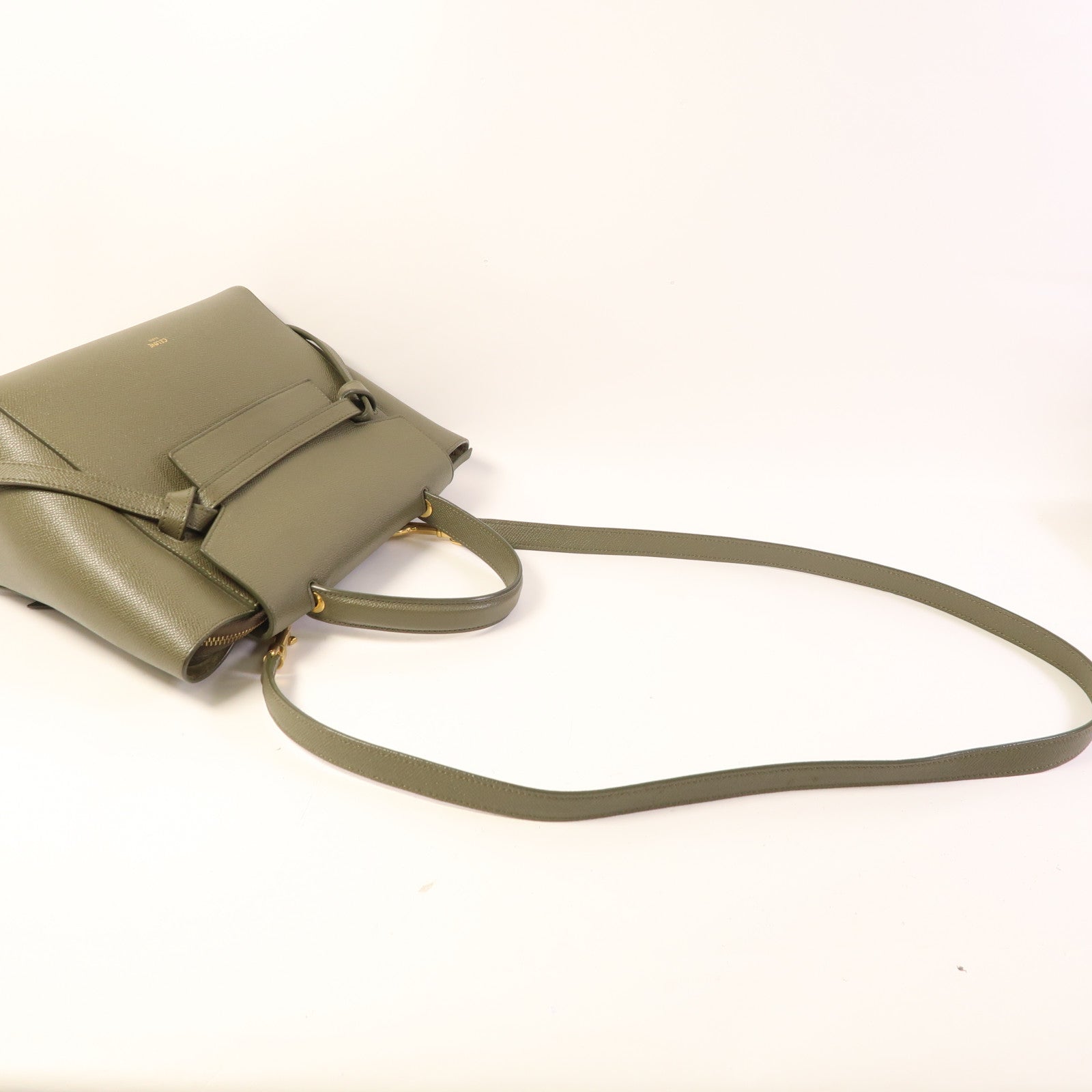 CELINE 牛皮皮革Micro Belt Bag金扣手挽肩背兩用袋