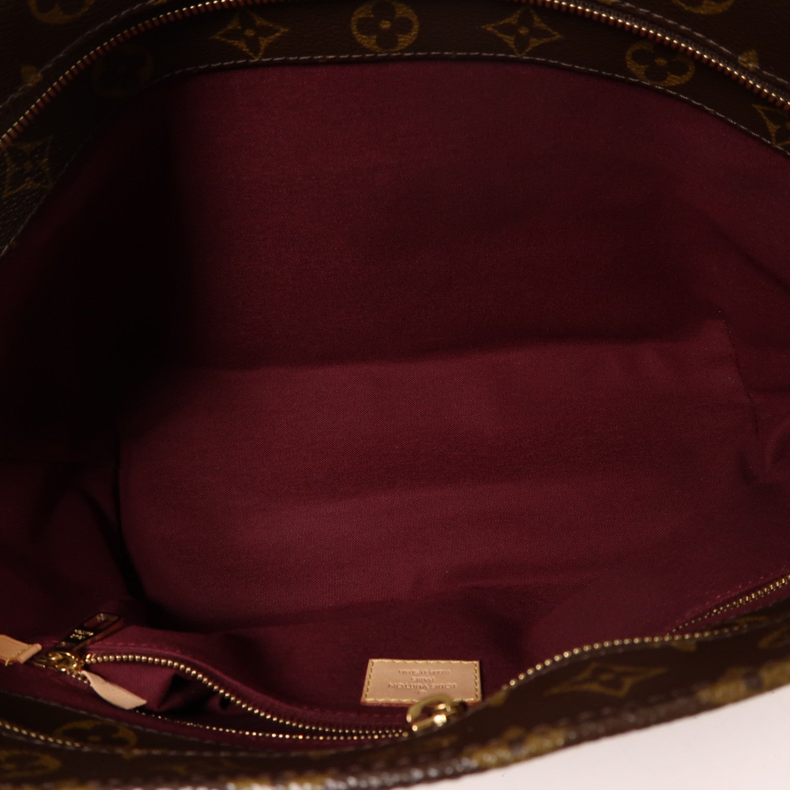 LOUIS VUITTON Monogram Raspail PM金扣手挽袋棕色
