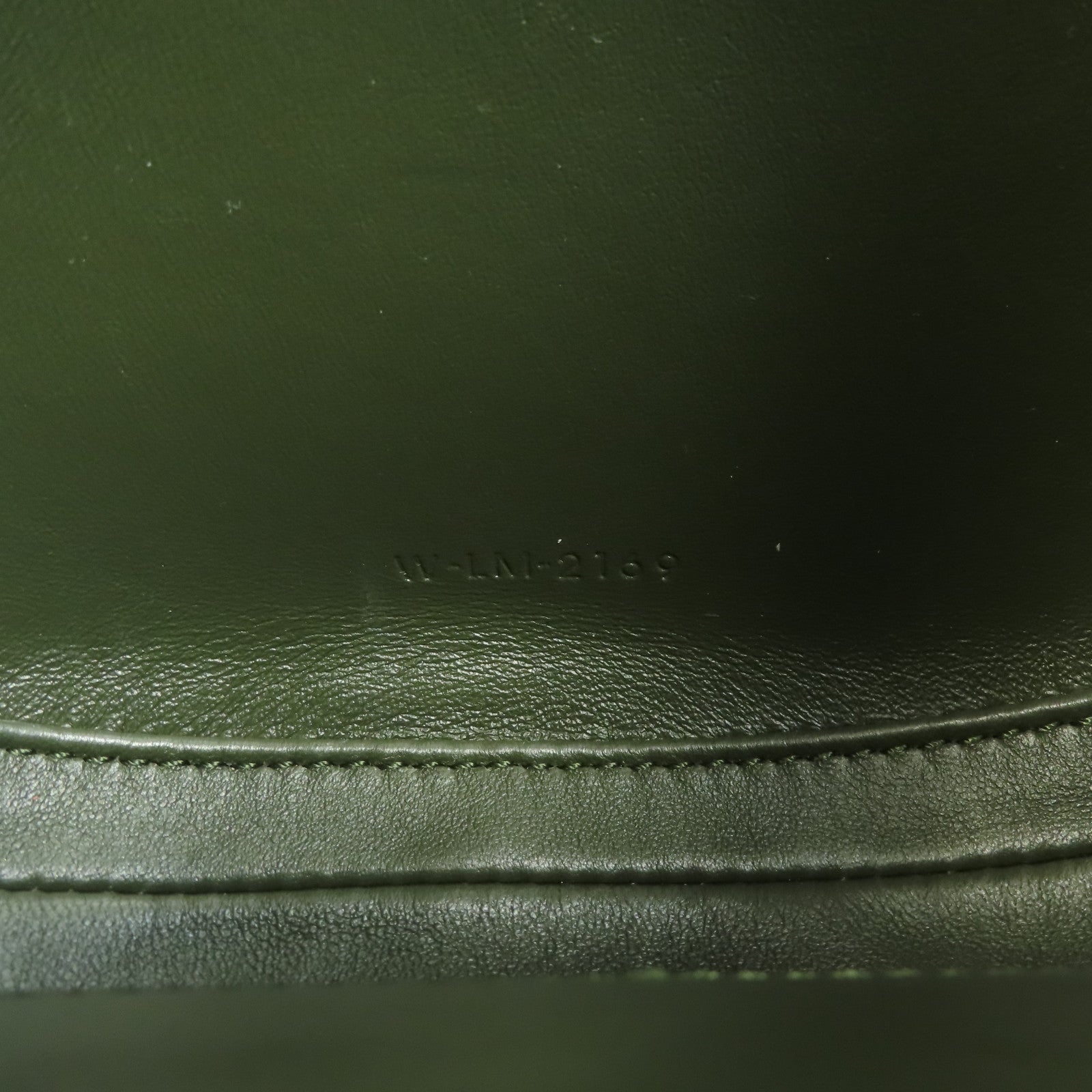 CELINE 牛皮皮革Small Besace 16金扣肩背袋綠色